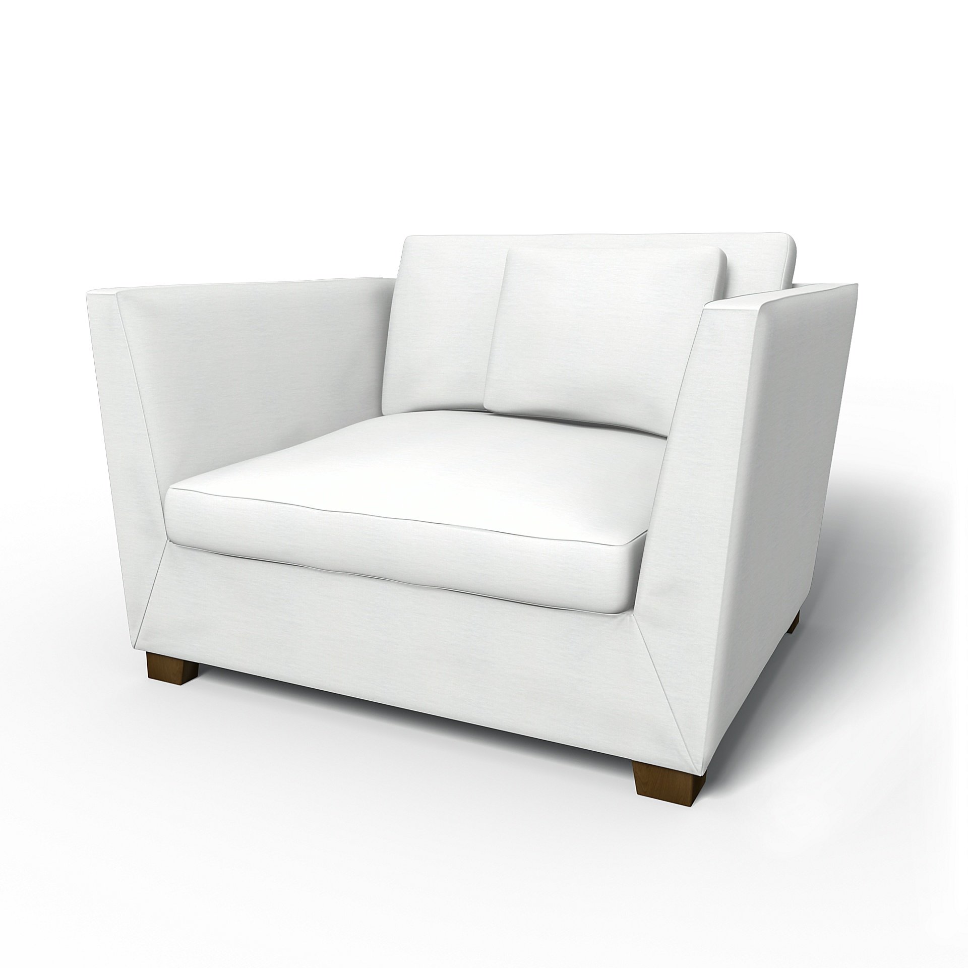 IKEA - Stockholm Armchair Cover, White, Linen - Bemz