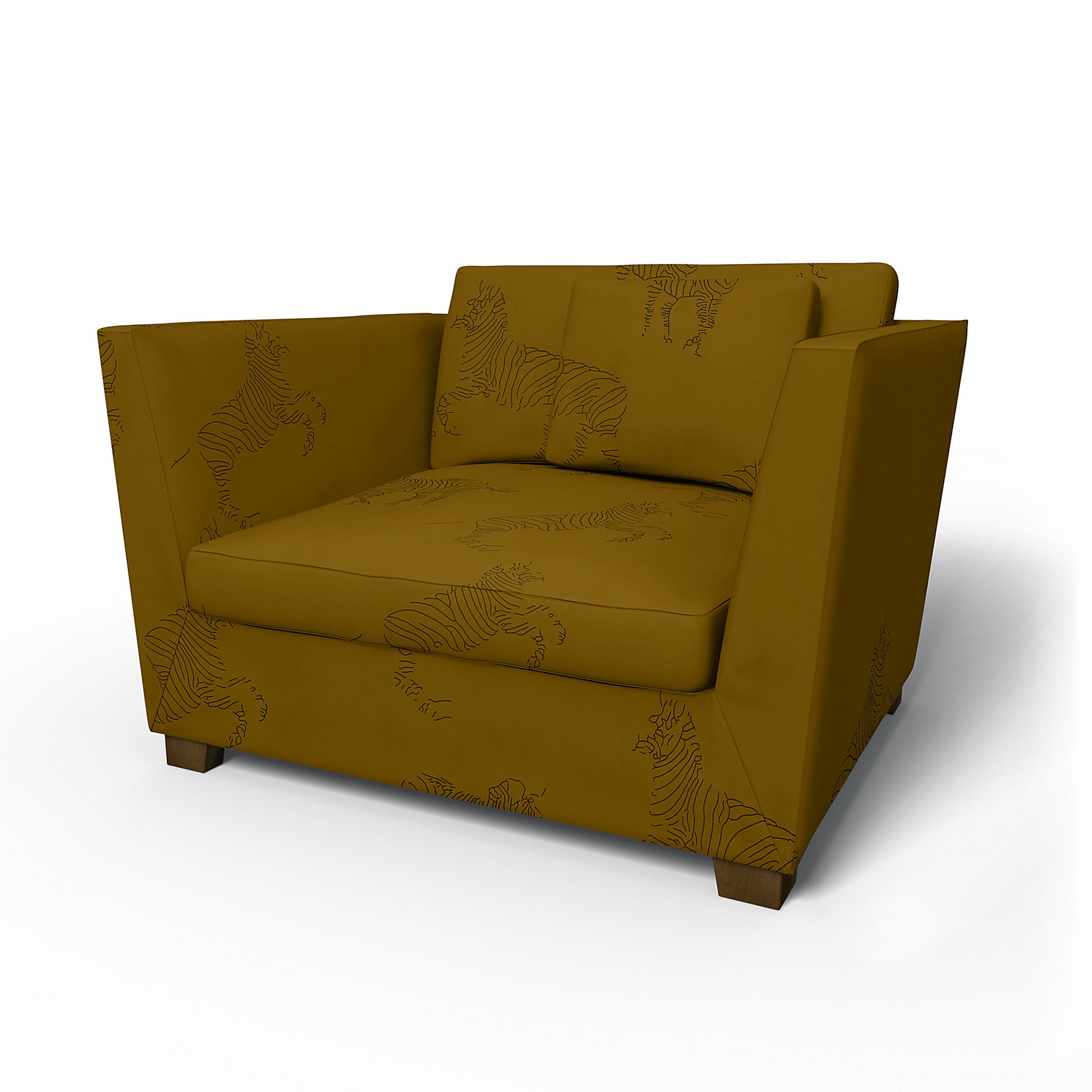 IKEA - Stockholm Armchair Cover, Turmeric / Zebra, BEMZ NATURE'S PALETTE COLLECTION - Bemz