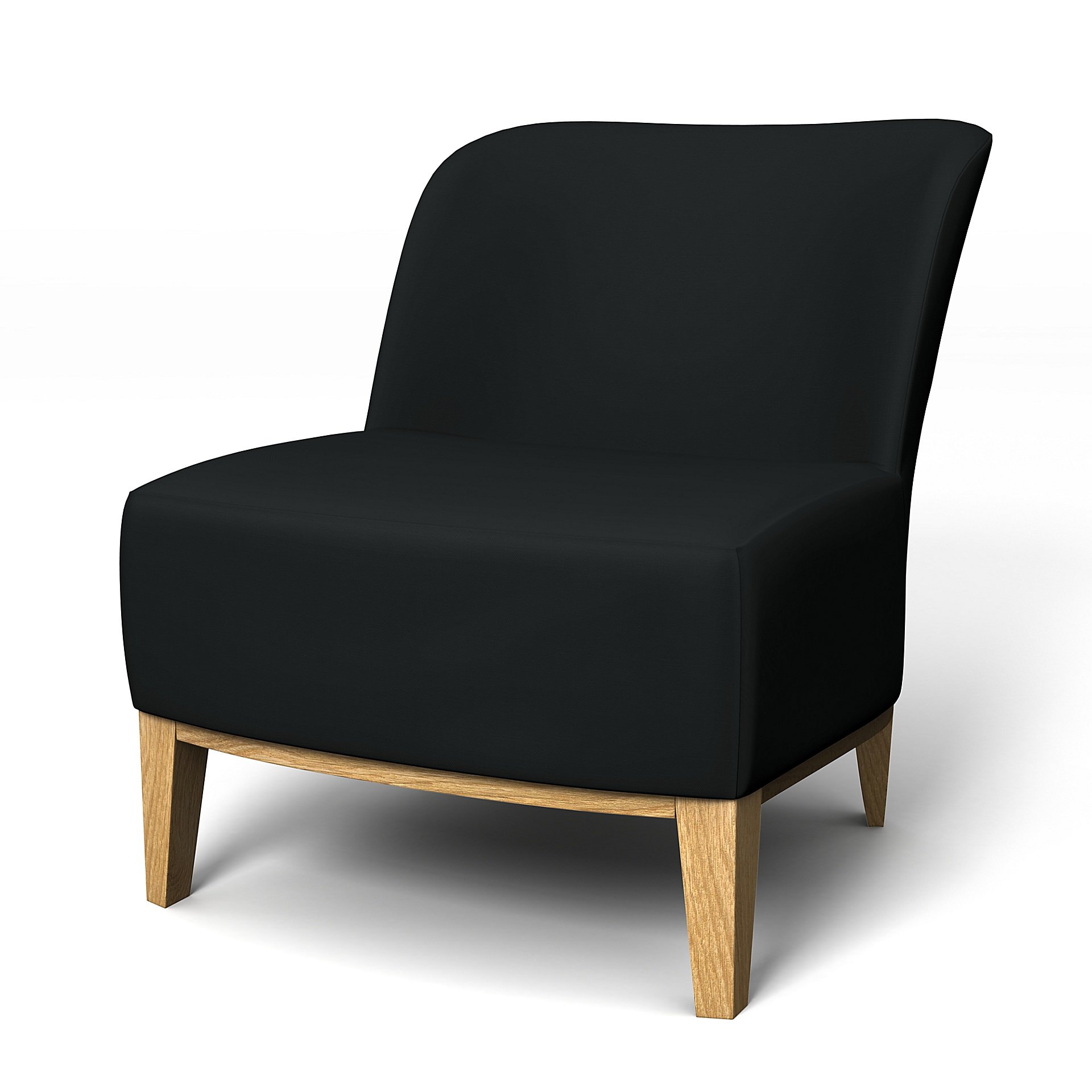 IKEA - Stockholm Easy Chair Cover, Jet Black, Cotton - Bemz