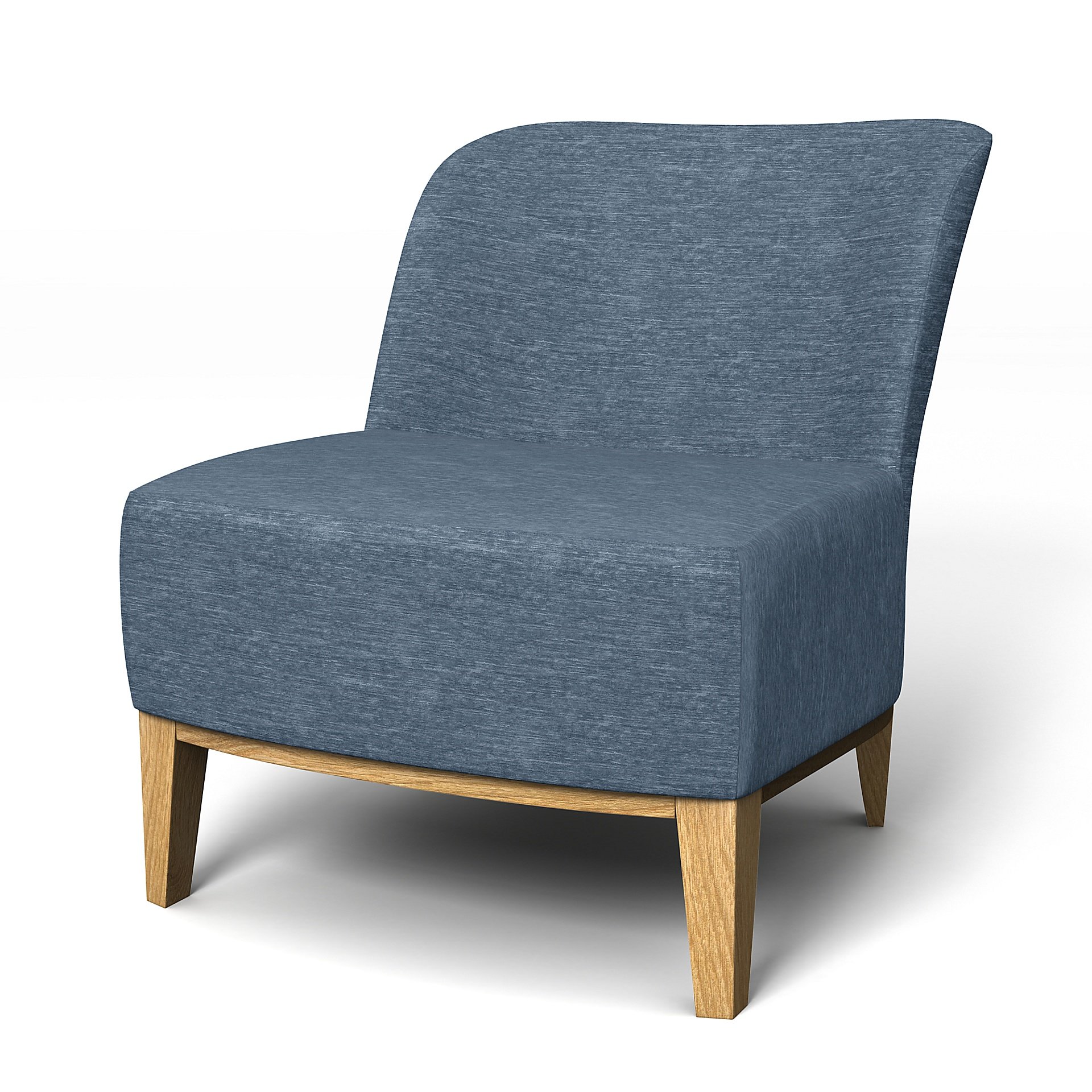 IKEA - Stockholm Easy Chair Cover, Mineral Blue, Velvet - Bemz