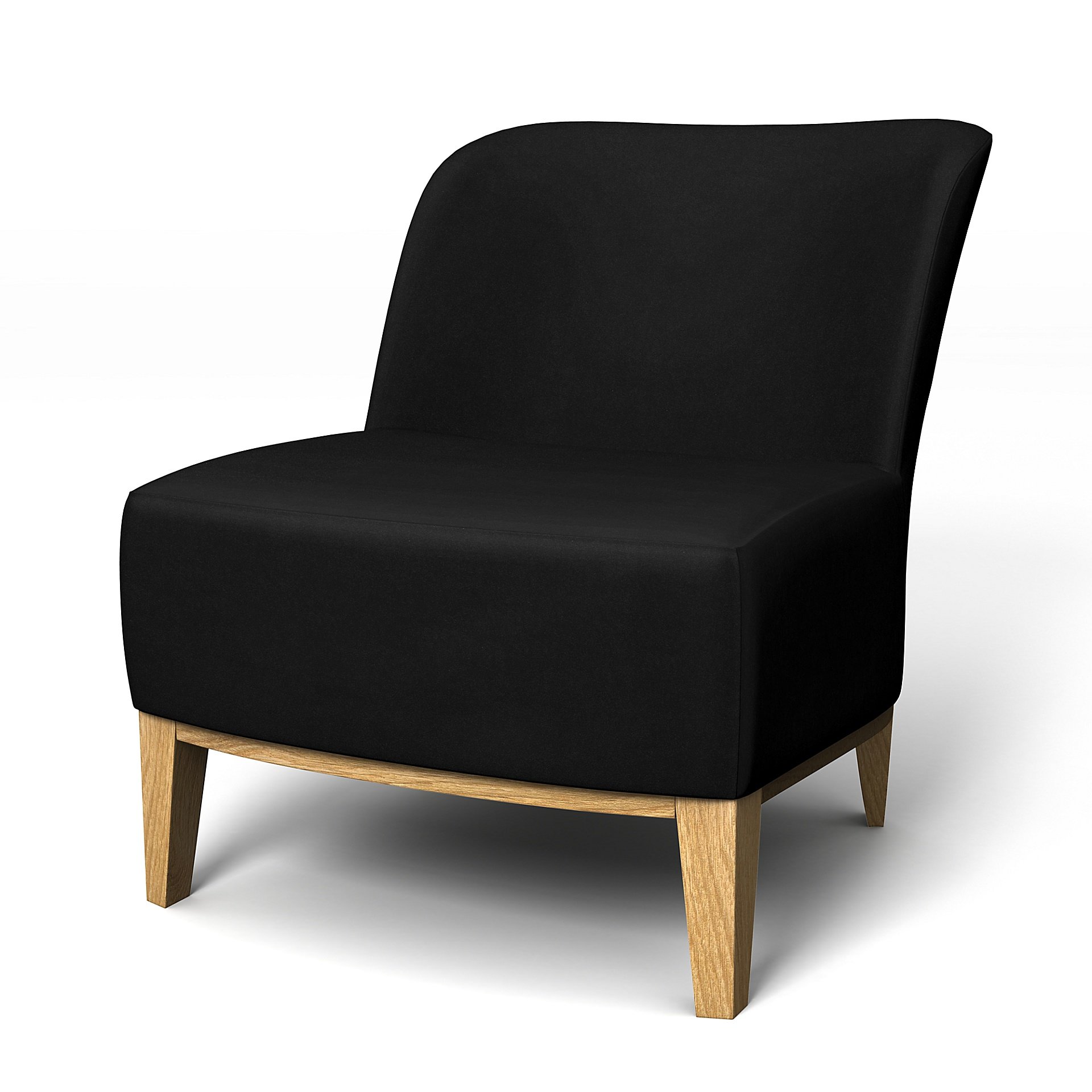 IKEA - Stockholm Easy Chair Cover, Black, Velvet - Bemz