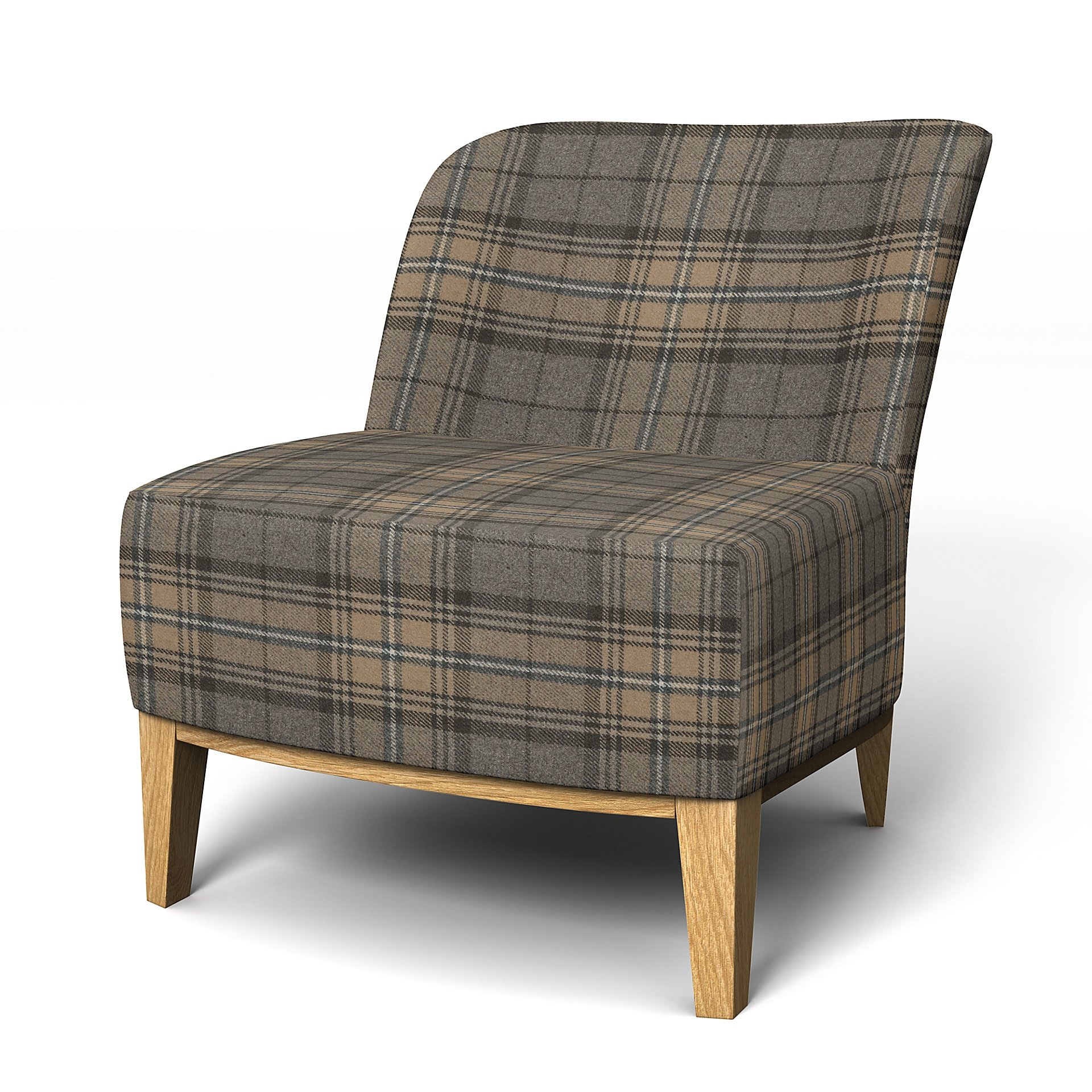 IKEA - Stockholm Easy Chair Cover, Bark Brown, Wool - Bemz