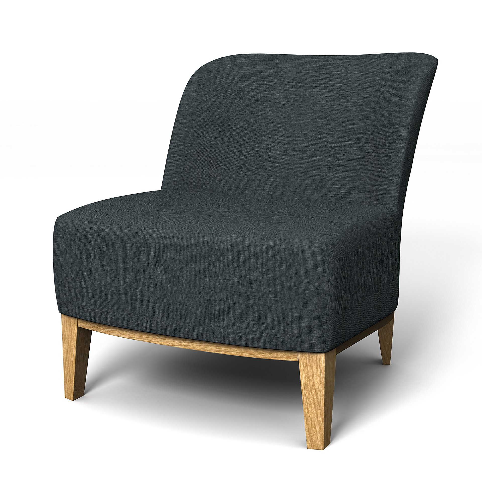 IKEA - Stockholm Easy Chair Cover, Graphite Grey, Linen - Bemz