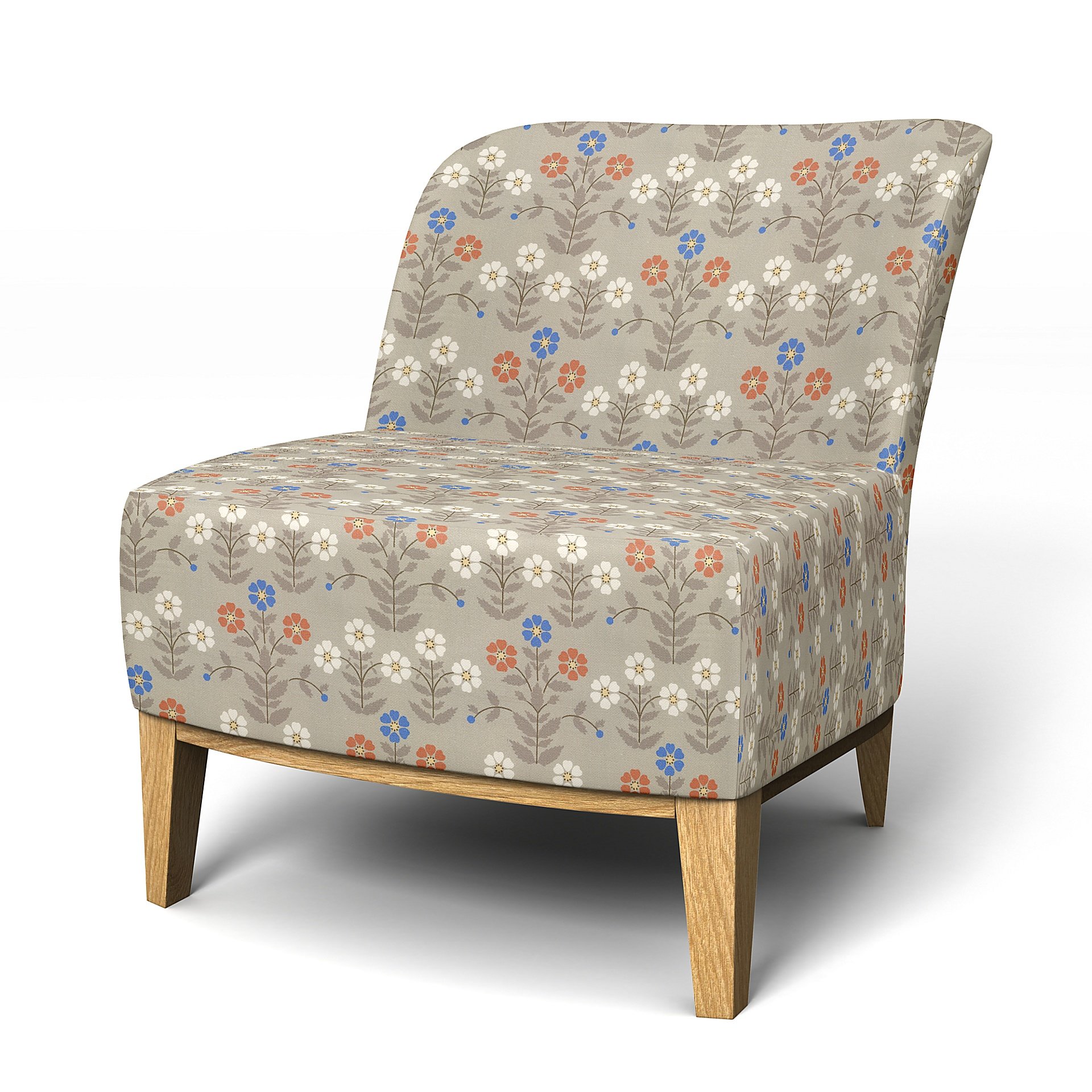 IKEA - Stockholm Easy Chair Cover, Sippor Blue/Orange, BEMZ x BORASTAPETER COLLECTION - Bemz