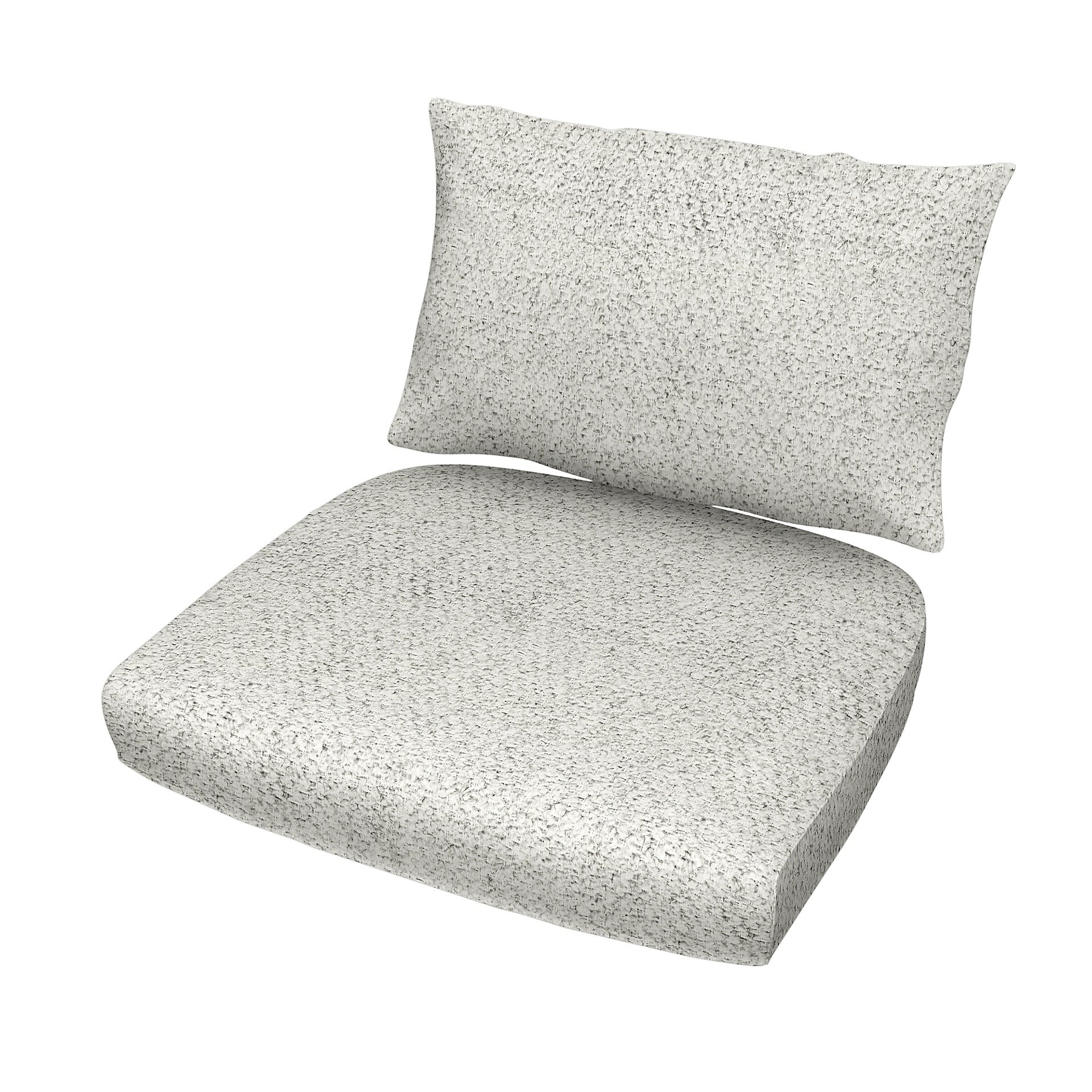 IKEA - Stockholm Rattan Chair Cushion Cover Set, Ivory, Boucle & Texture - Bemz