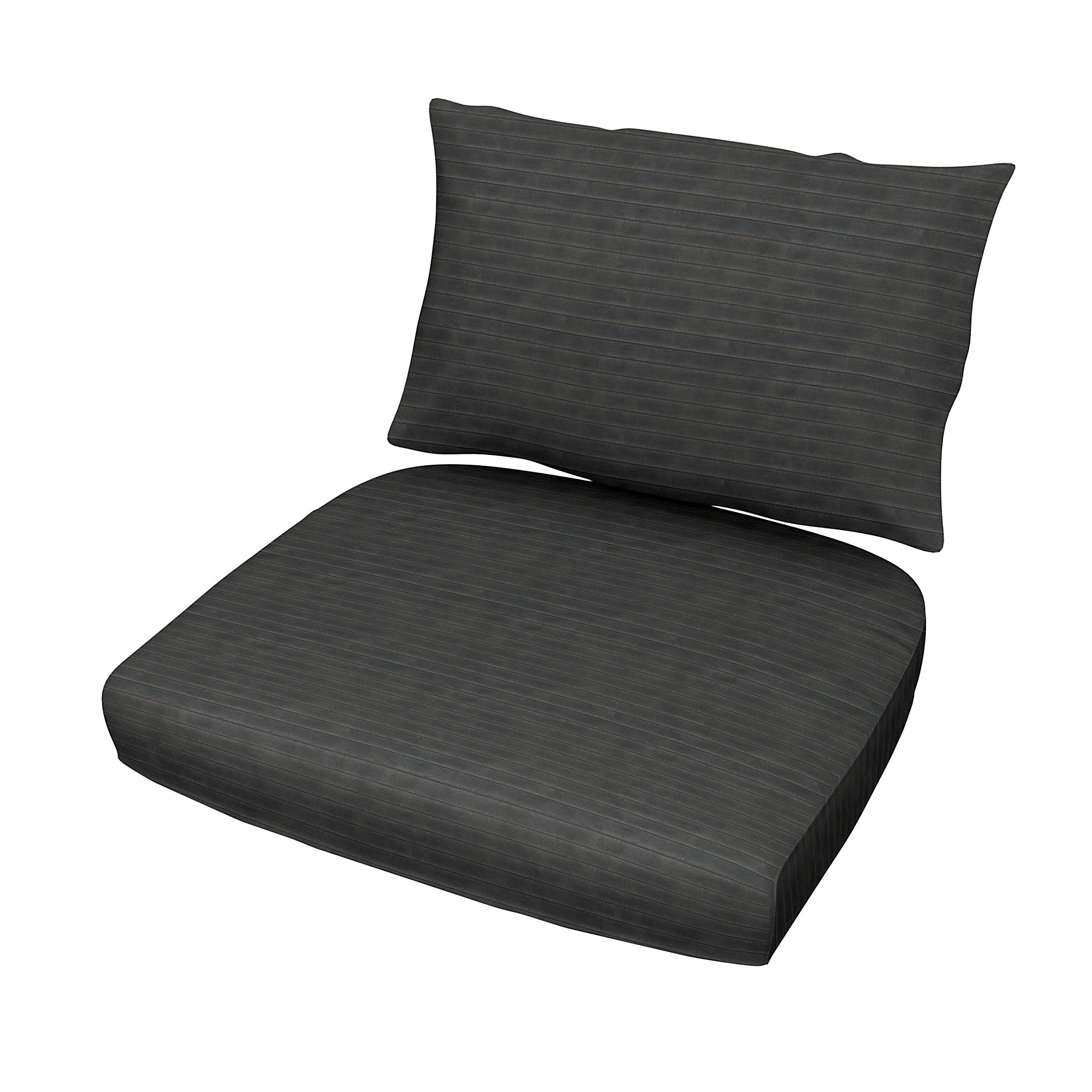 IKEA - Stockholm Rattan Chair Cushion Cover Set, Licorice, Corduroy - Bemz