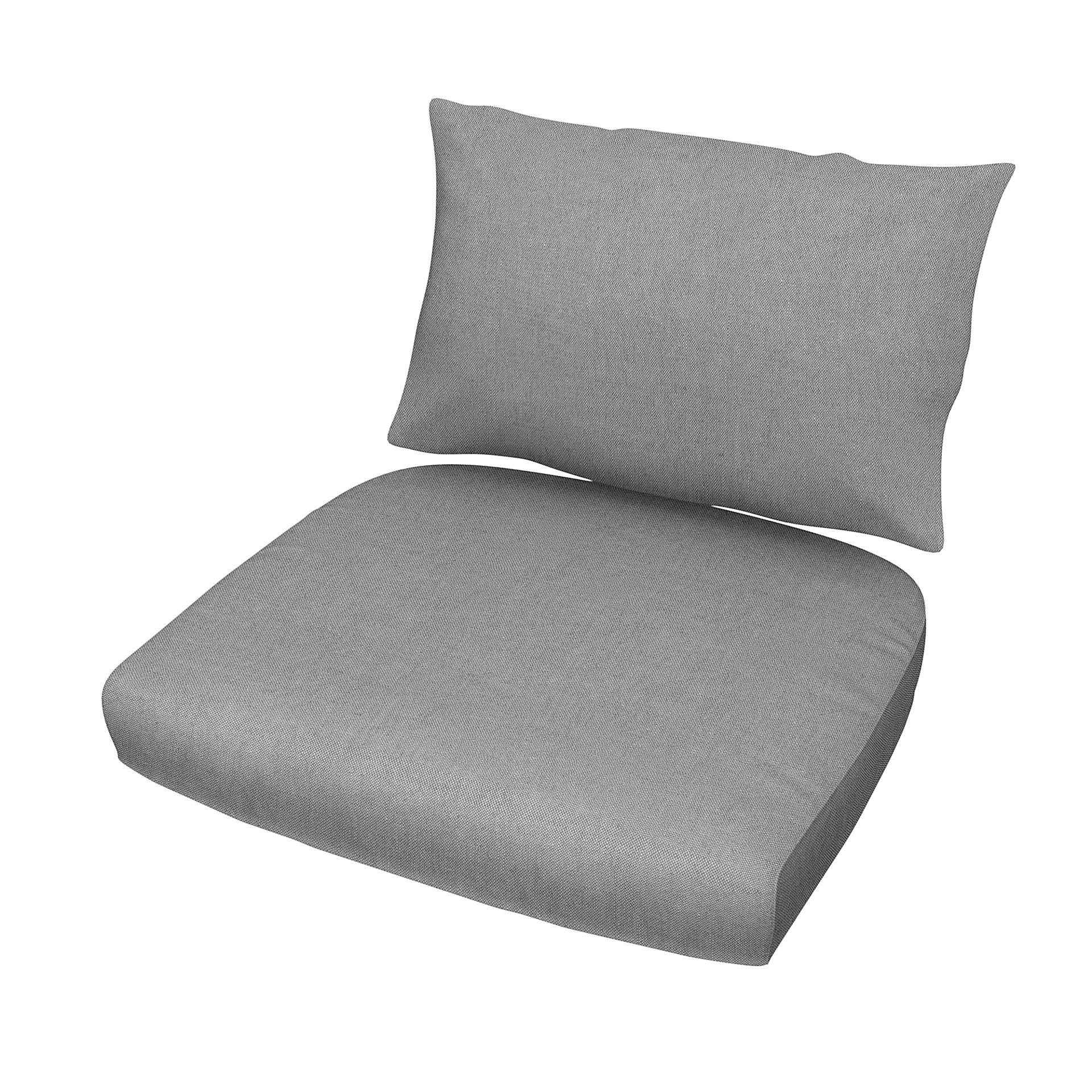 IKEA - Stockholm Rattan Chair Cushion Cover Set, Graphite, Linen - Bemz