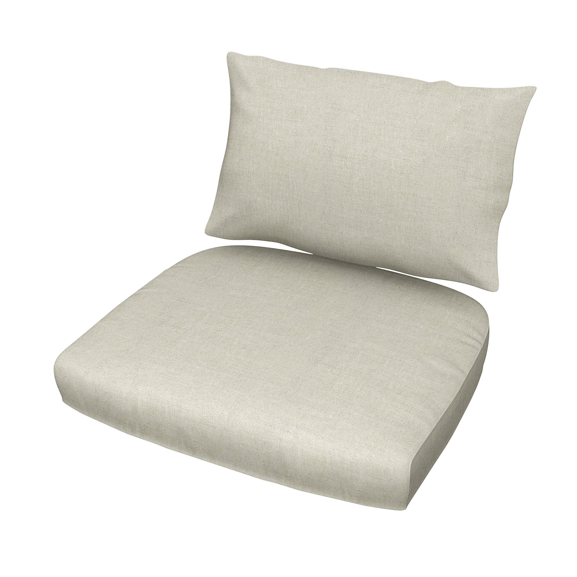 IKEA - Stockholm Rattan Chair Cushion Cover Set, Natural, Linen - Bemz