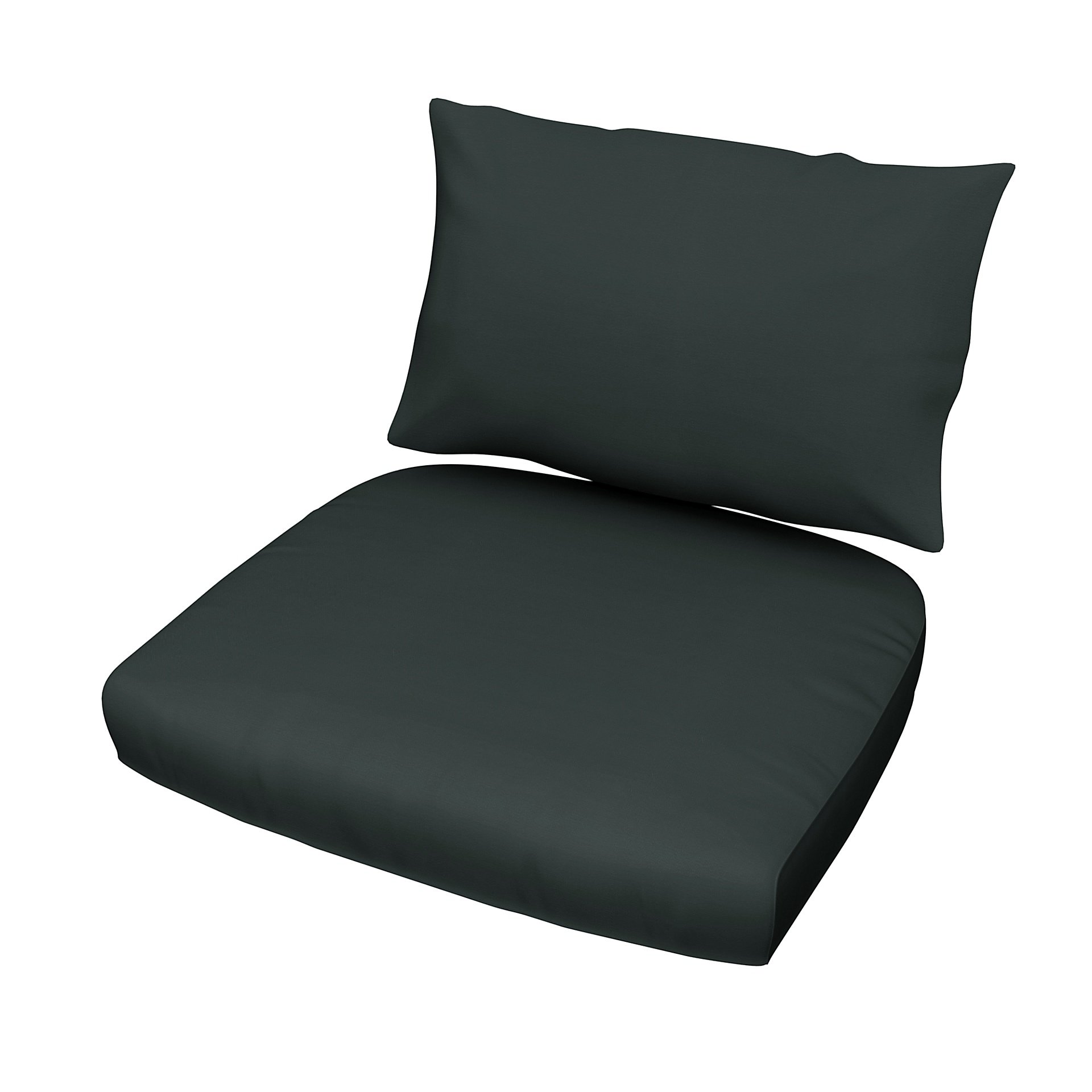 IKEA - Stockholm Rattan Chair Cushion Cover Set, Graphite Grey, Cotton - Bemz
