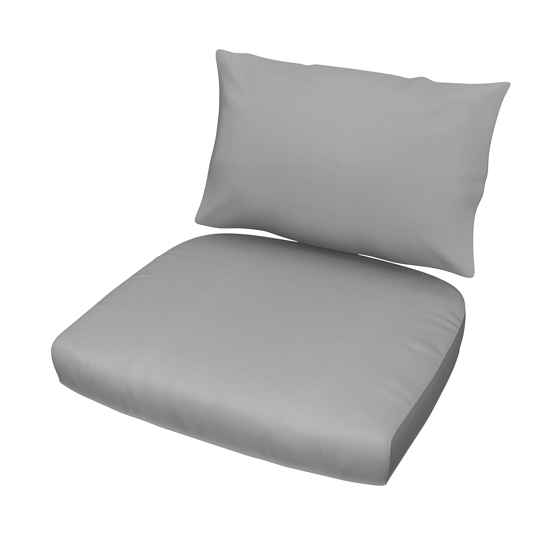 IKEA - Stockholm Rattan Chair Cushion Cover Set, Silver Grey, Cotton - Bemz