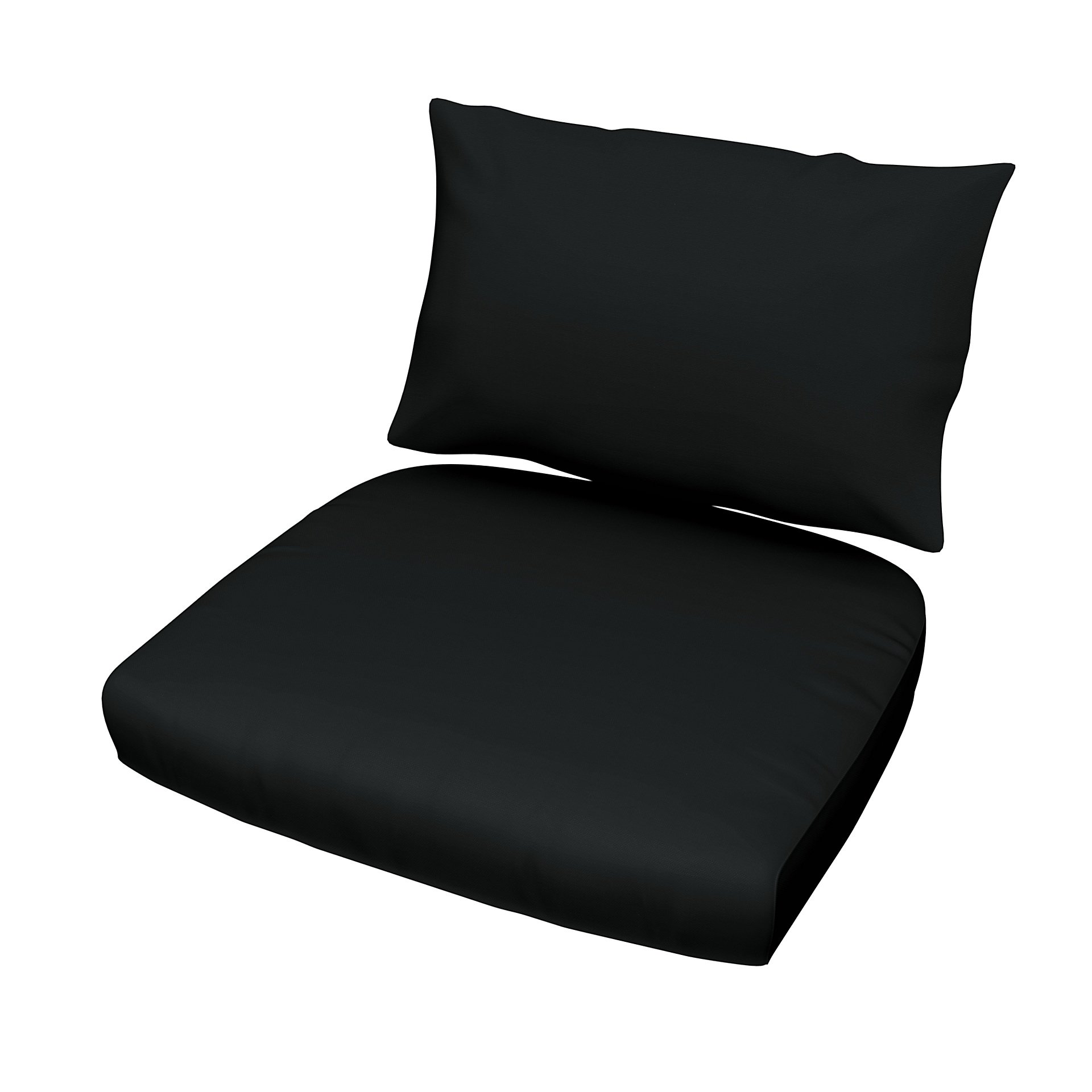 IKEA - Stockholm Rattan Chair Cushion Cover Set, Jet Black, Cotton - Bemz