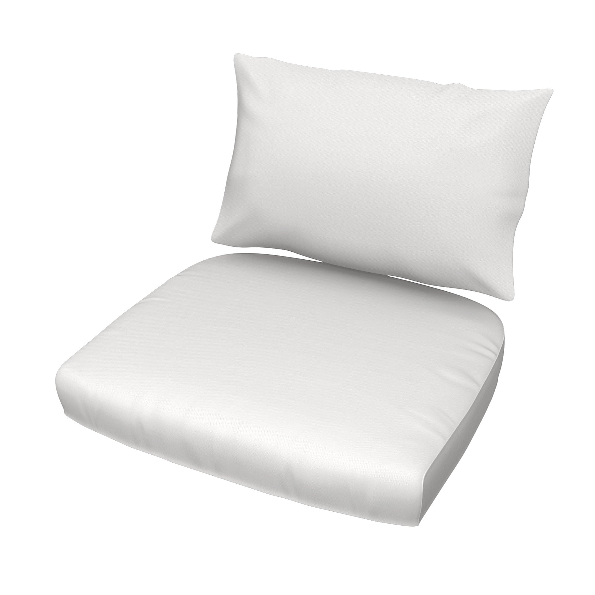 IKEA - Stockholm Rattan Chair Cushion Cover Set, Absolute White, Cotton - Bemz