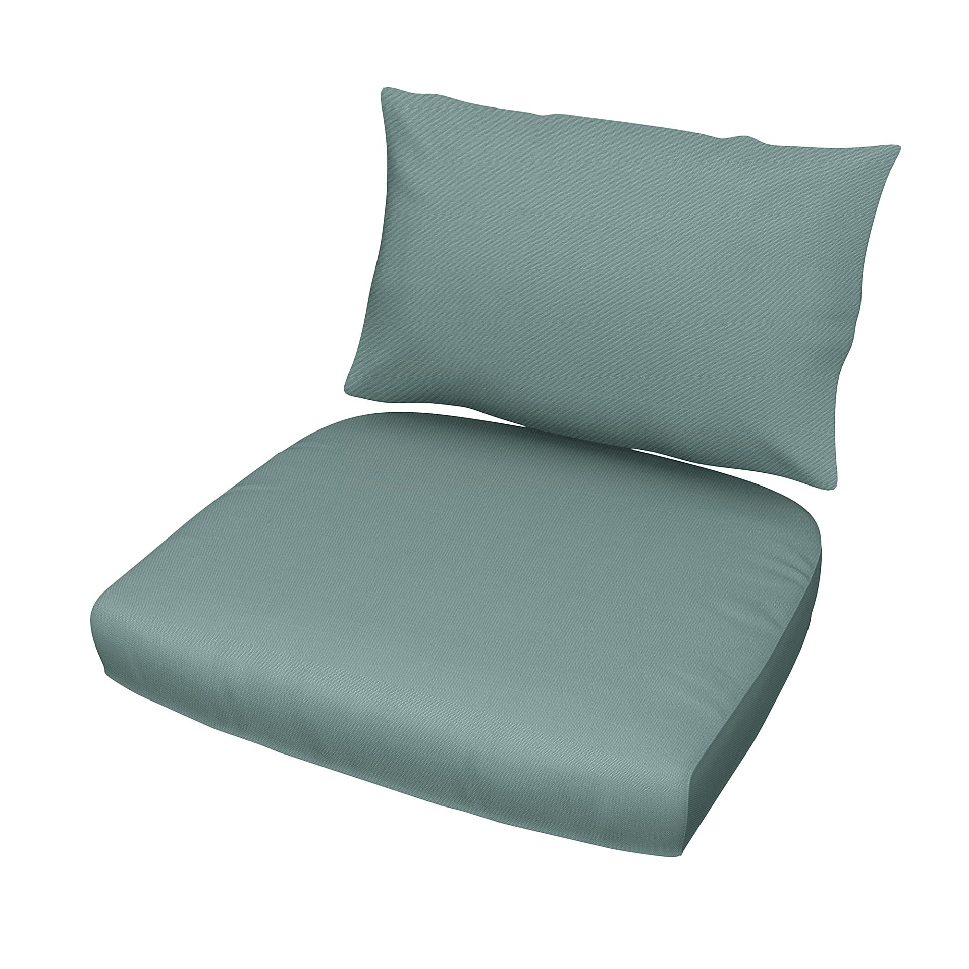 IKEA - Stockholm Rattan Chair Cushion Cover Set, Mineral Blue, Cotton - Bemz