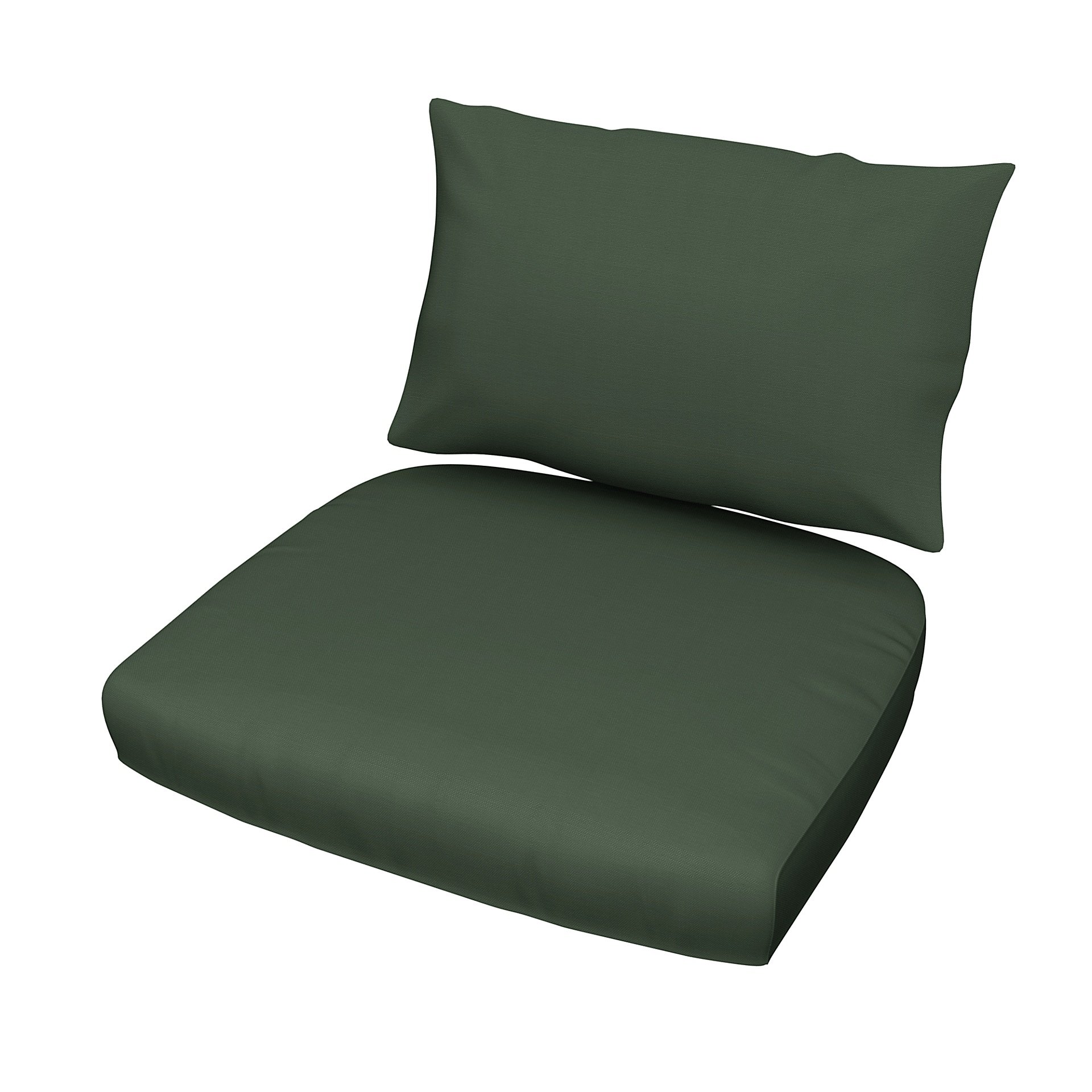 IKEA - Stockholm Rattan Chair Cushion Cover Set, Thyme, Cotton - Bemz