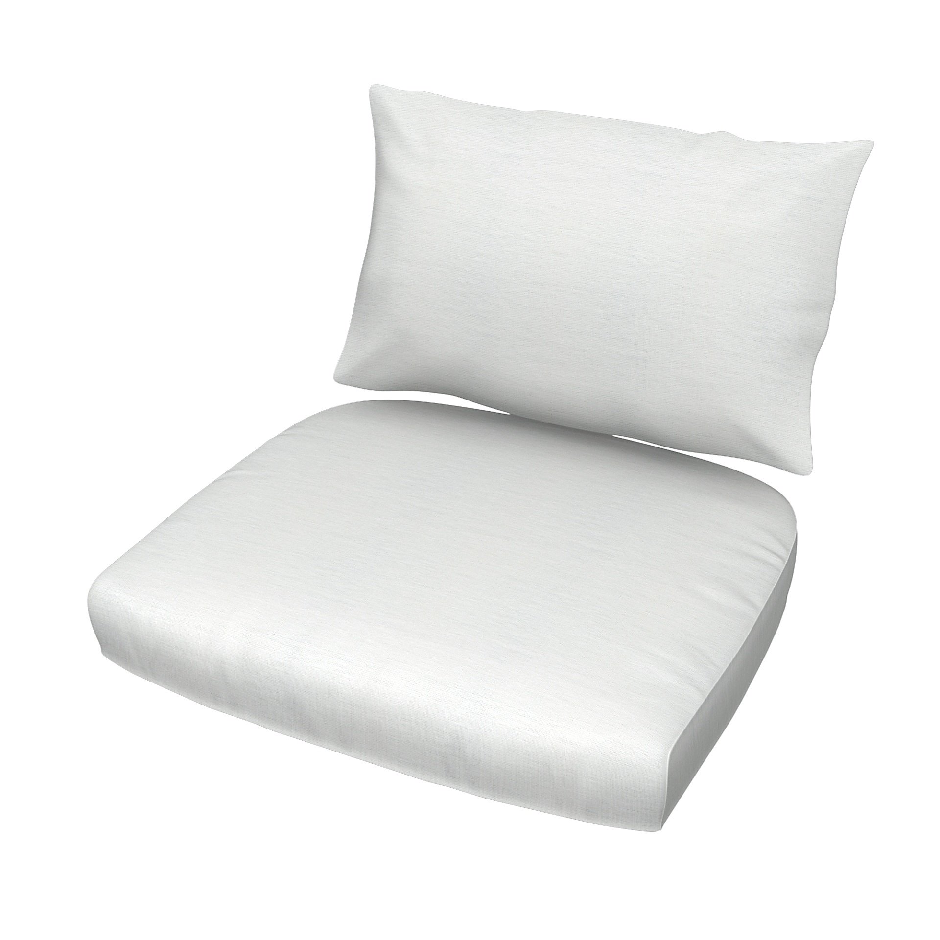IKEA - Stockholm Rattan Chair Cushion Cover Set, White, Linen - Bemz