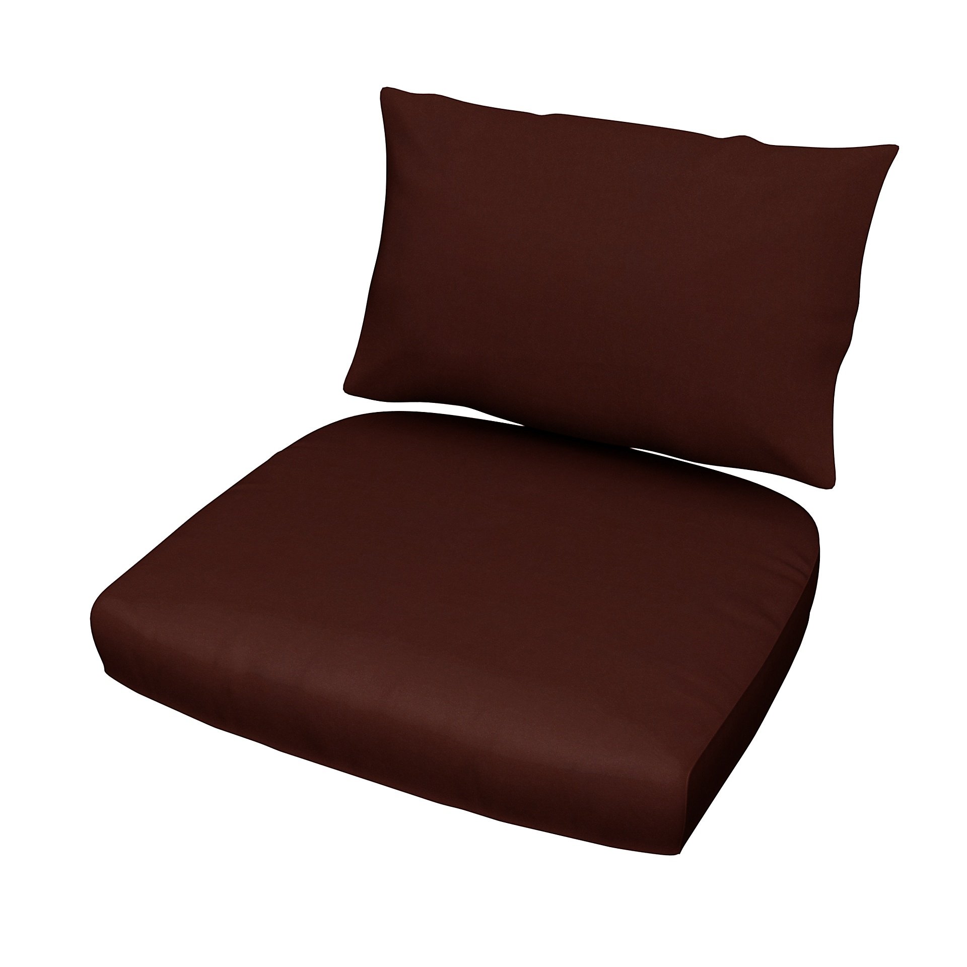 IKEA - Stockholm Rattan Chair Cushion Cover Set, Ground Coffee, Velvet - Bemz