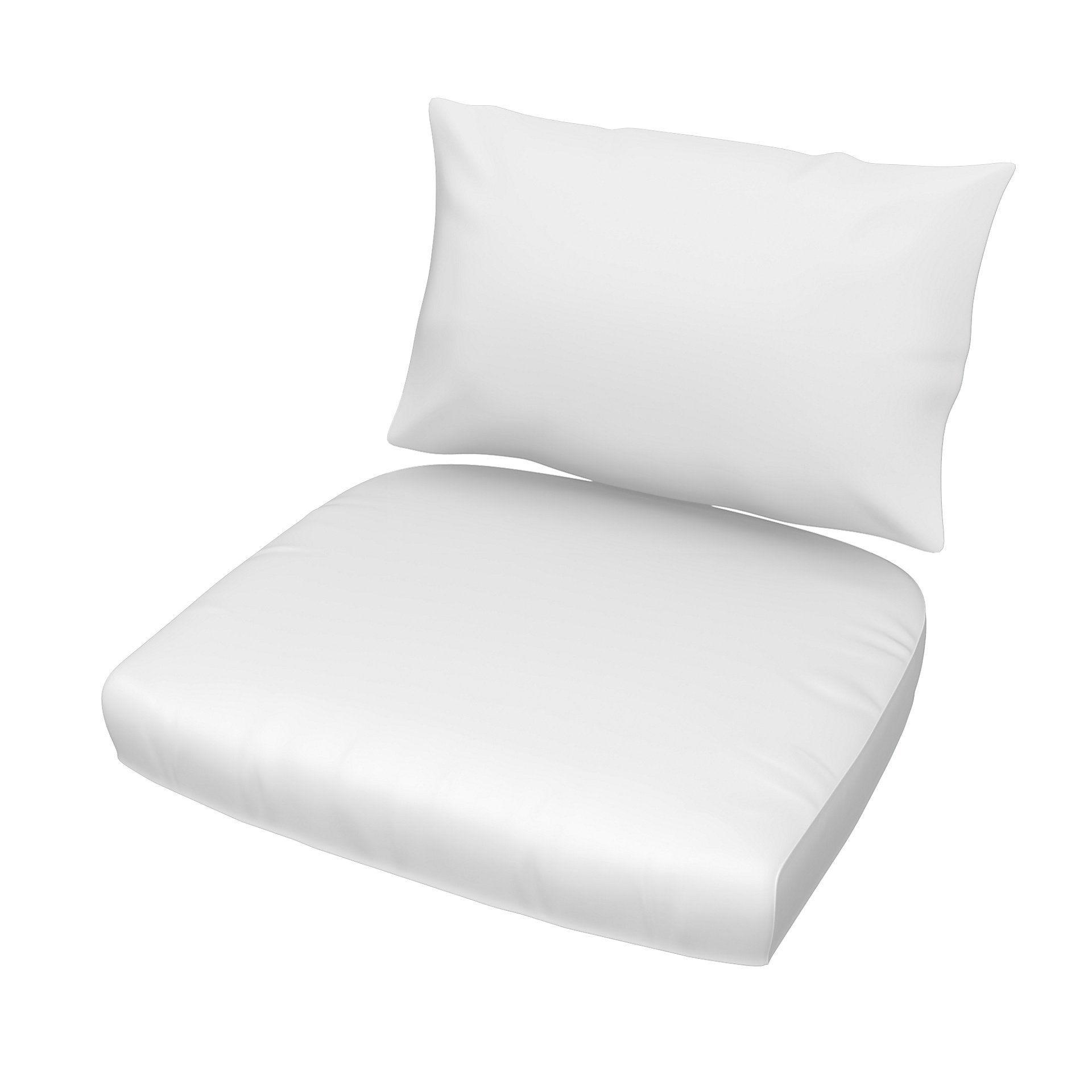 IKEA - Stockholm Rattan Chair Cushion Cover Set, Absolute White, Linen - Bemz