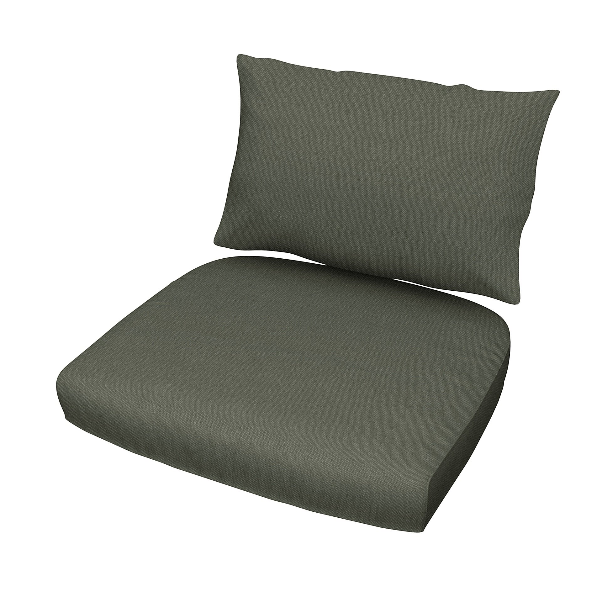 IKEA - Stockholm Rattan Chair Cushion Cover Set, Rosemary, Linen - Bemz