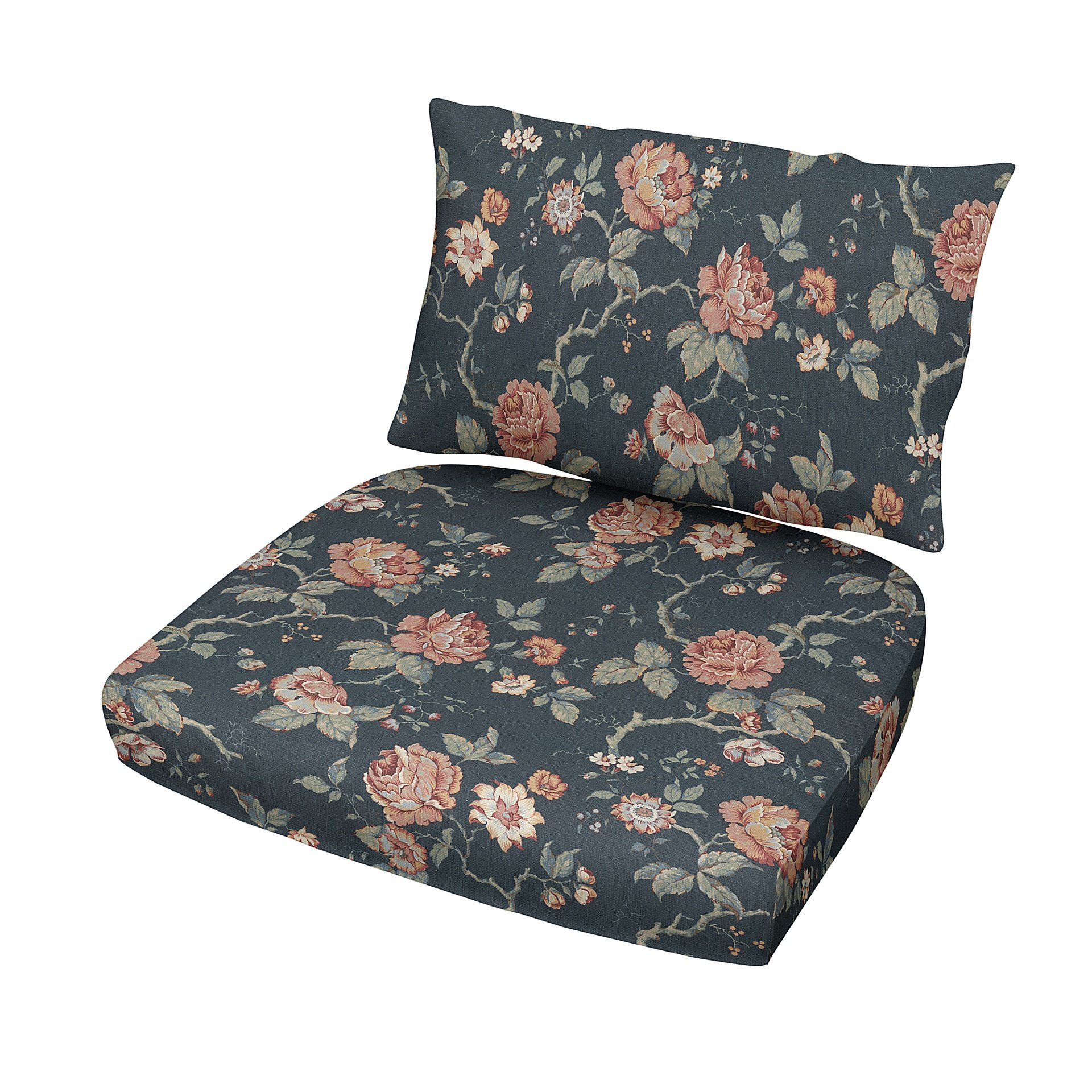 IKEA - Stockholm Rattan Chair Cushion Cover Set, Rosentrad Dark, BEMZ x BORASTAPETER COLLECTION - Be