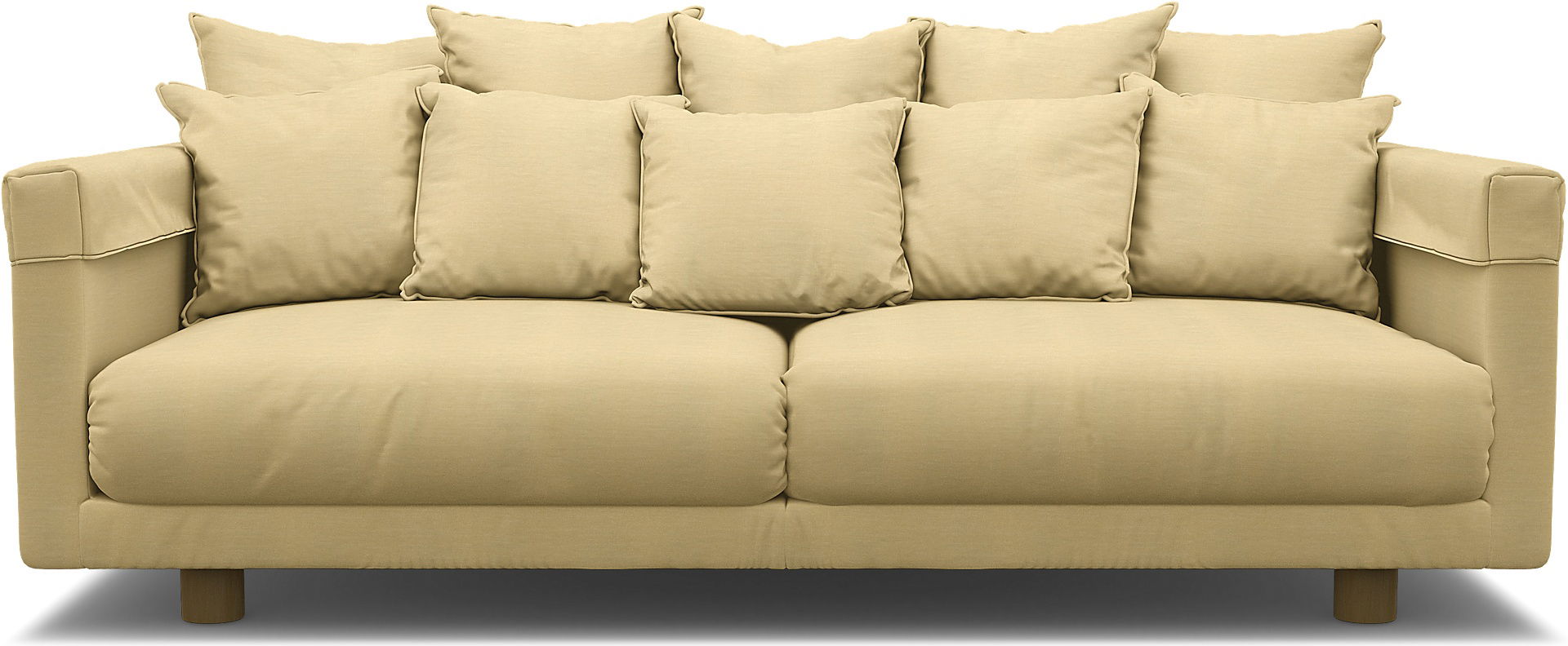 IKEA - Stockholm 2017 3 Seater Sofa Cover, Soft Yellow, Linen - Bemz