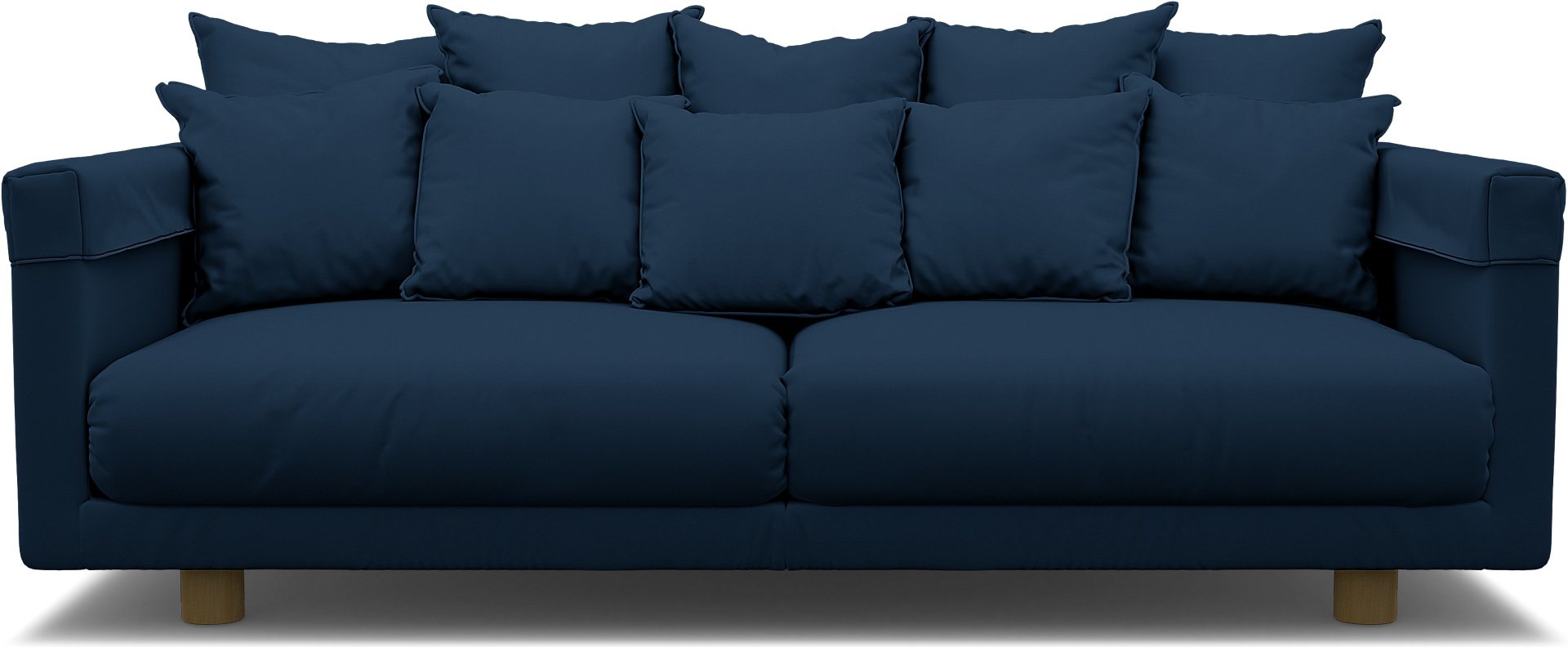 IKEA - Stockholm 2017 3 Seater Sofa Cover, Deep Navy Blue, Cotton - Bemz