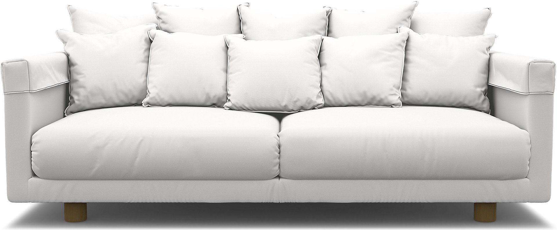 IKEA - Stockholm 2017 3 Seater Sofa Cover, Absolute White, Cotton - Bemz