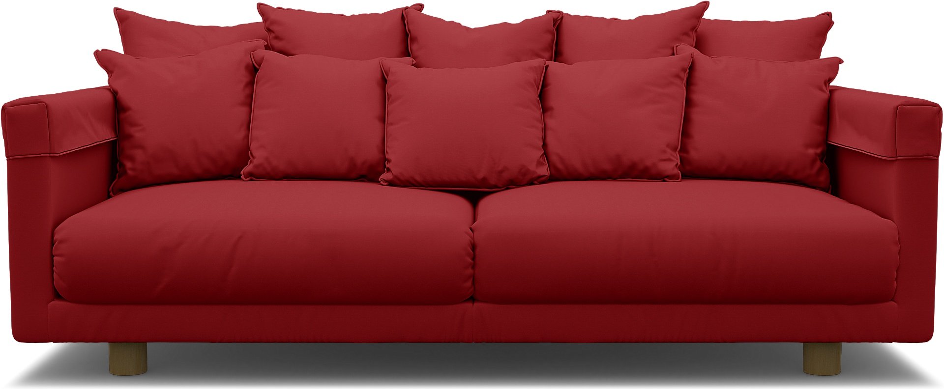 IKEA - Stockholm 2017 3 Seater Sofa Cover, Scarlet Red, Cotton - Bemz