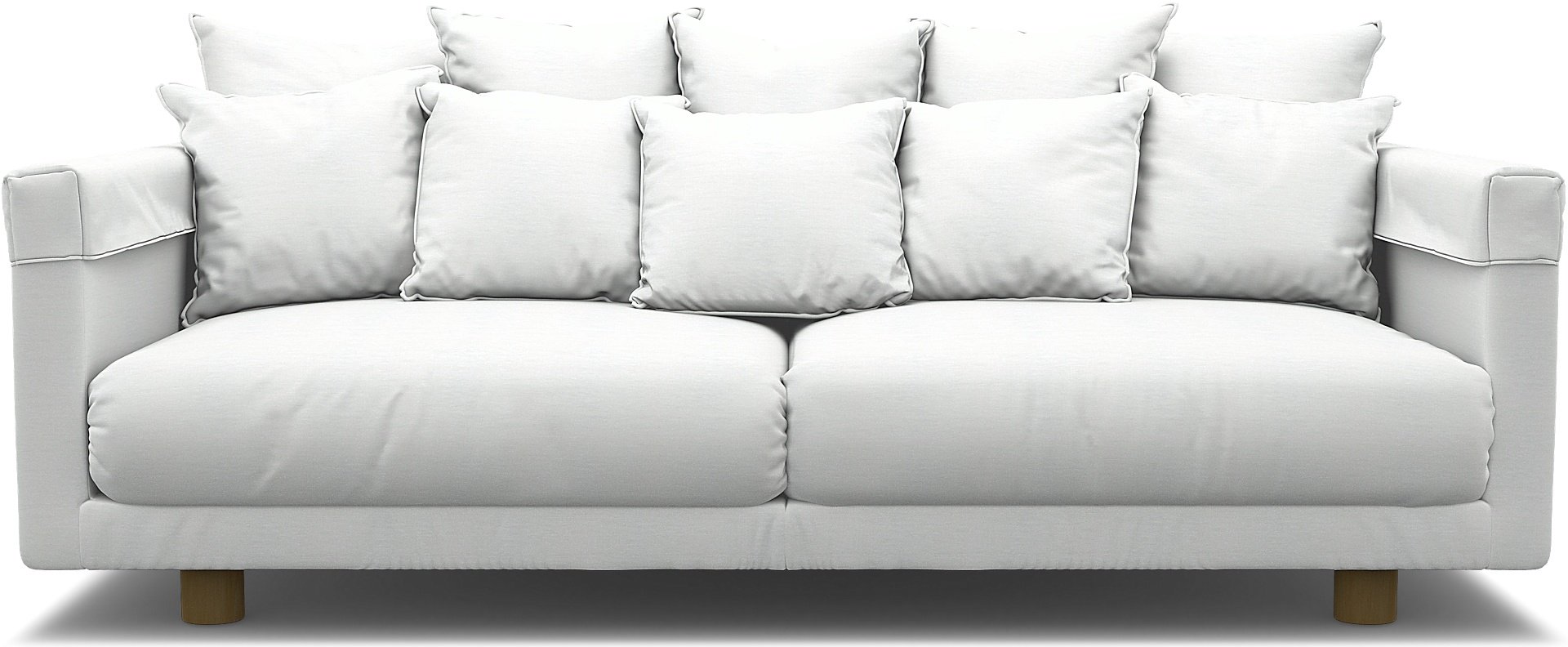 IKEA - Stockholm 2017 3 Seater Sofa Cover, White, Linen - Bemz