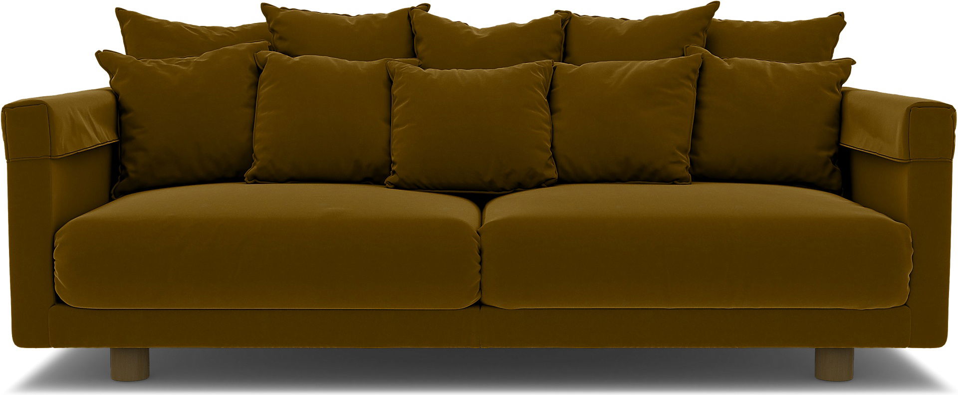 IKEA - Stockholm 2017 3 Seater Sofa Cover, Turmeric, Velvet - Bemz