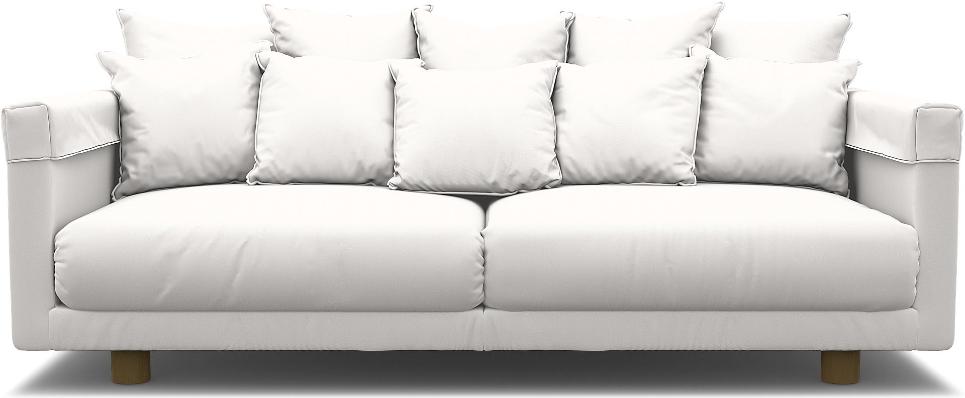 IKEA - Stockholm 2017 3 Seater Sofa Cover, Soft White, Linen - Bemz