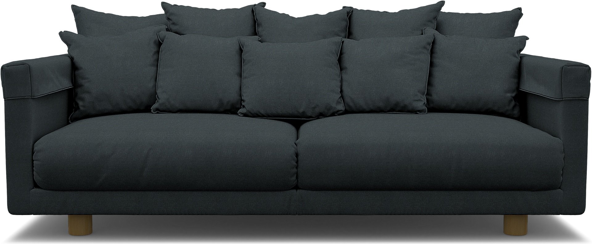 IKEA - Stockholm 2017 3 Seater Sofa Cover, Graphite Grey, Linen - Bemz