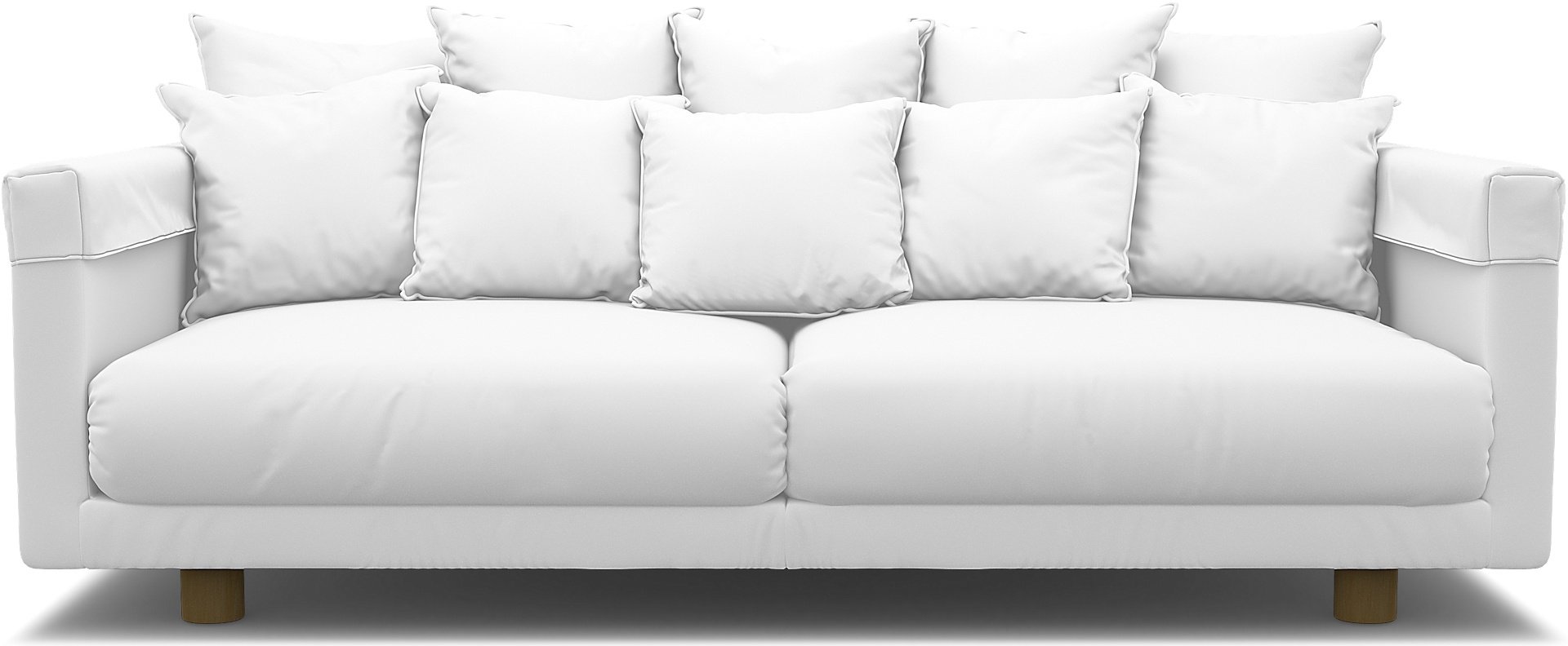 IKEA - Stockholm 2017 3 Seater Sofa Cover, Absolute White, Linen - Bemz