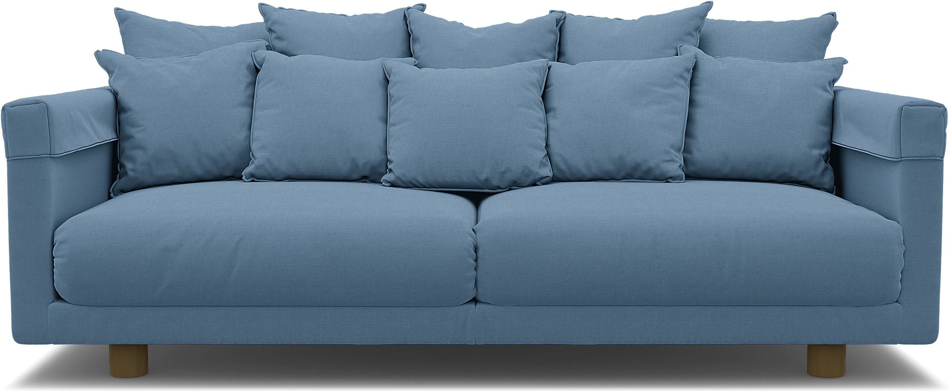 IKEA - Stockholm 2017 3 Seater Sofa Cover, Vintage Blue, Linen - Bemz