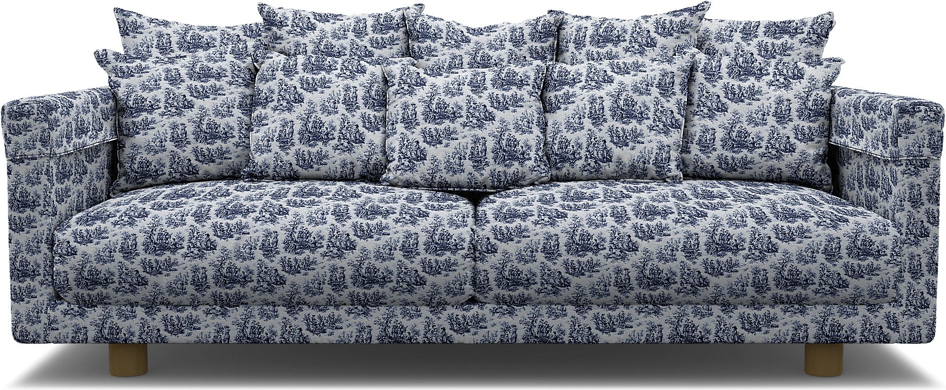 IKEA - Stockholm 2017 3 Seater Sofa Cover, Dark Blue, Boucle & Texture - Bemz