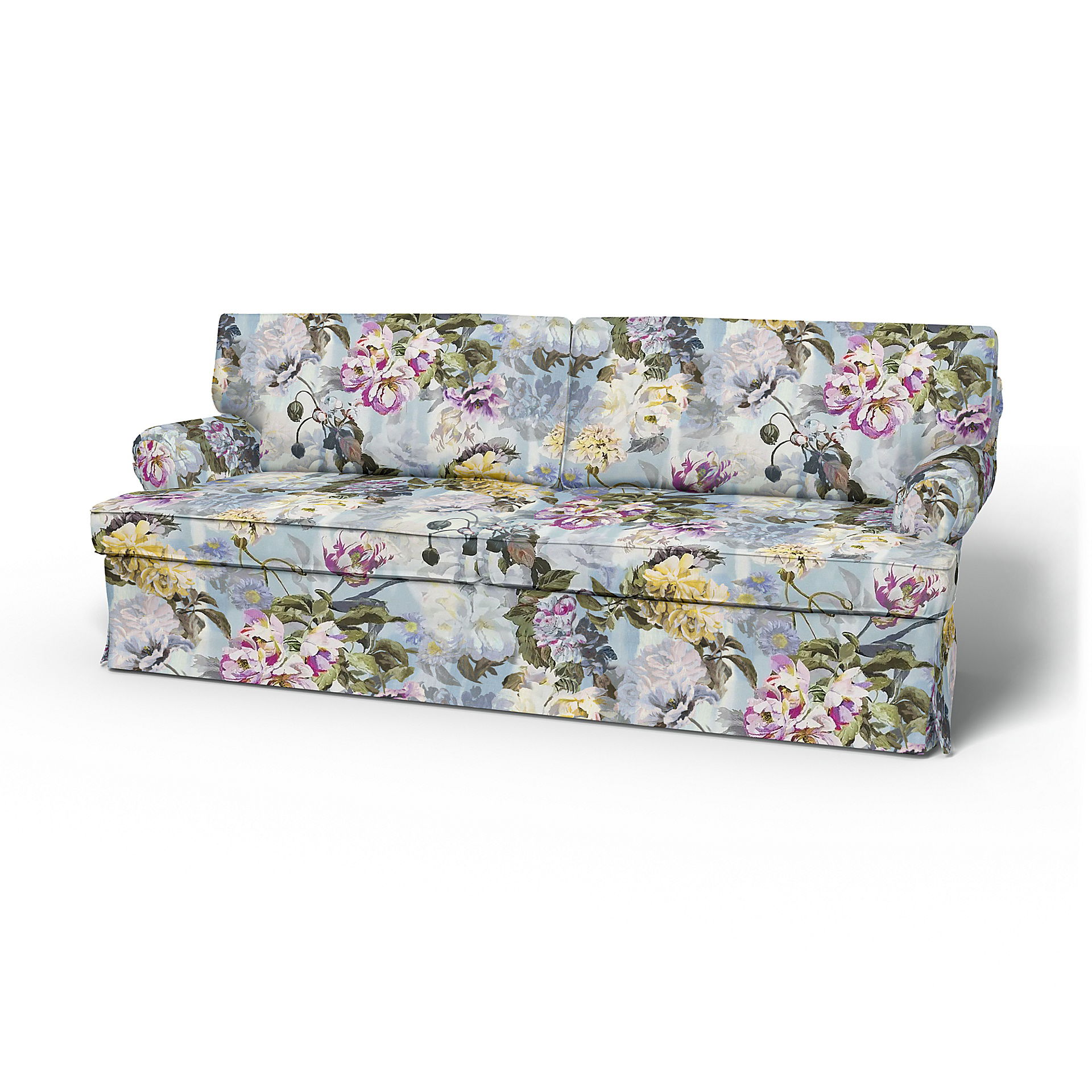 IKEA - Stockholm 3 Seater Sofa Cover (1994-2000), Sky, Linen - Bemz