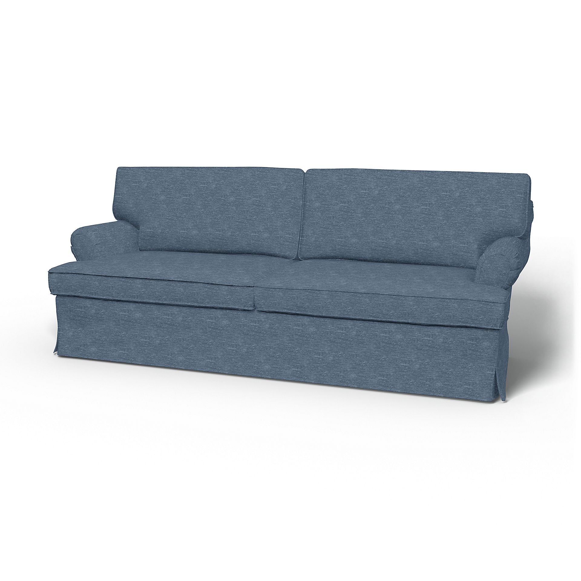 IKEA - Överdrag till Stockholm 3-sitssoffa (1994-2000), Mineral Blue, Sammet - Bemz