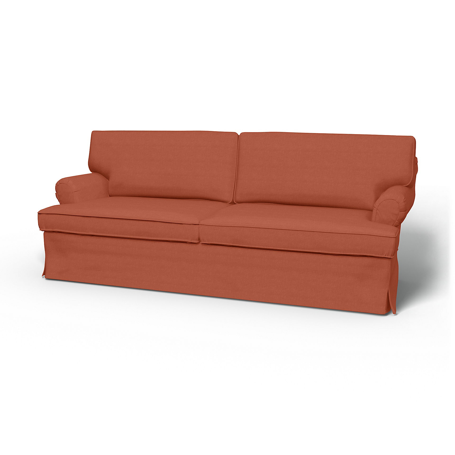 IKEA - Överdrag till Stockholm 3-sitssoffa (1994-2000), Burnt Orange, Linne - Bemz