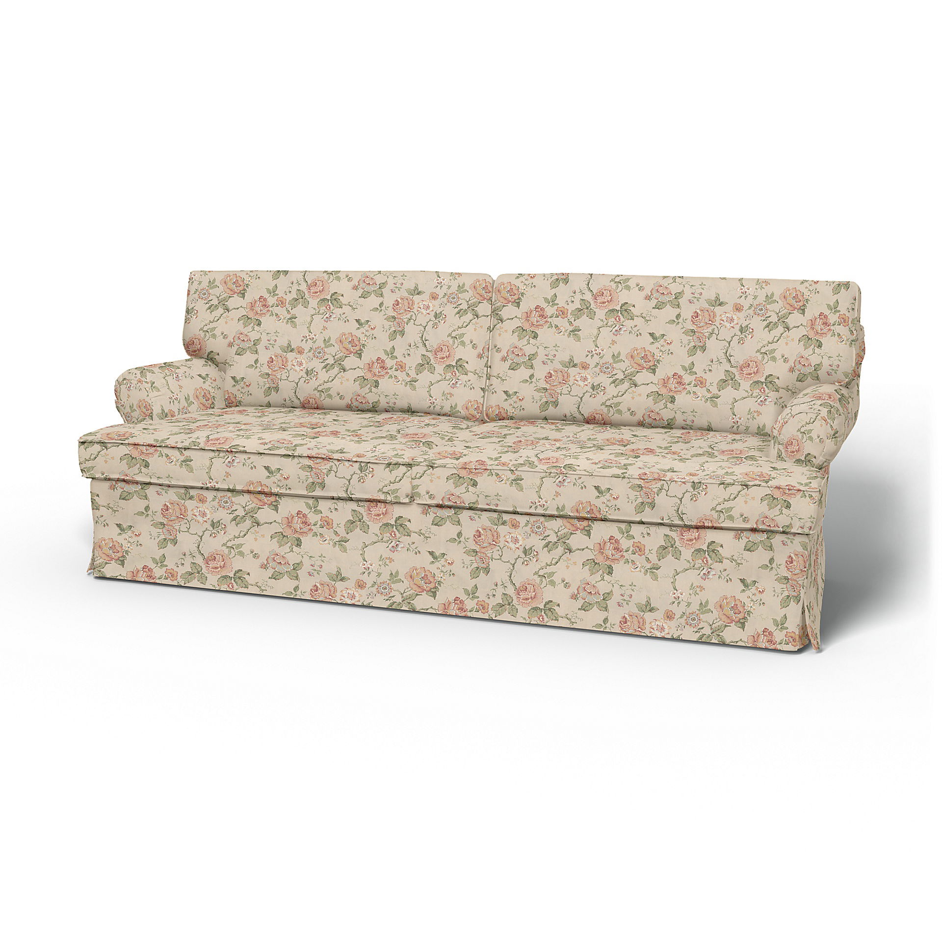 IKEA - Stockholm 3 Seater Sofa Cover (1994-2000), Rosenträd Light, BEMZ x BORÅSTAPETER COLLECTION - Bemz