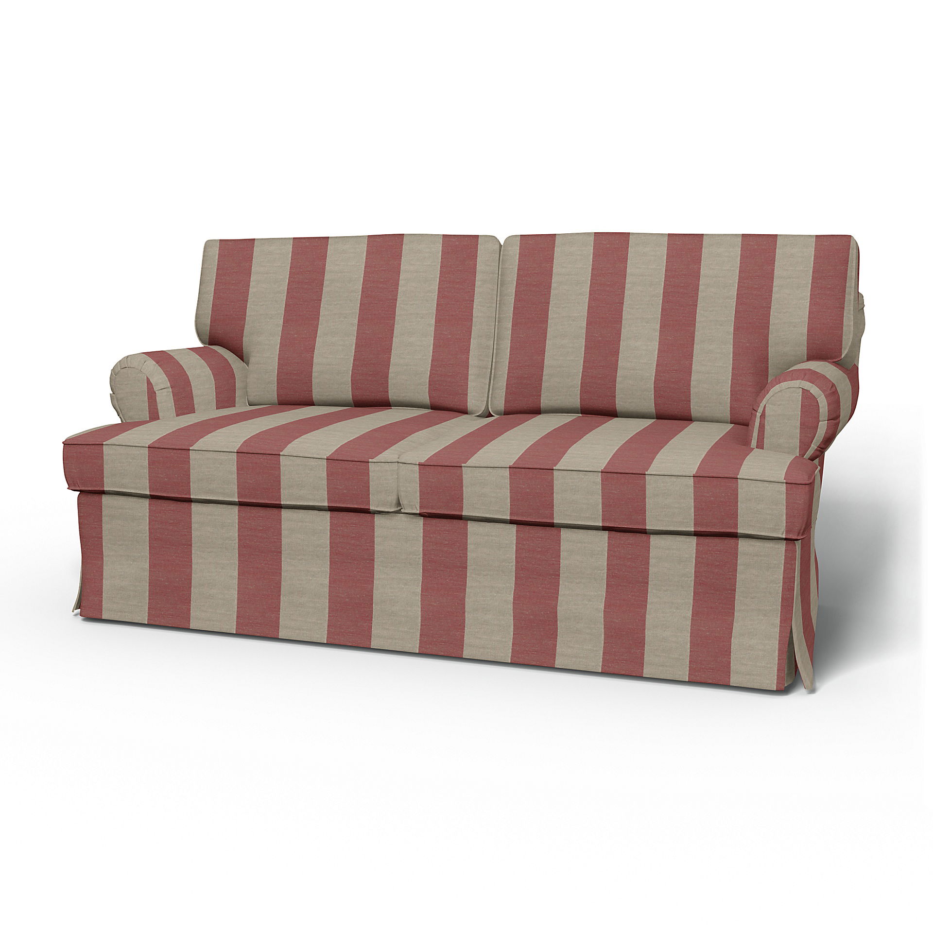IKEA - Stockholm 2 Seater Sofa Cover (1994-2000), Soft Red, Linen - Bemz