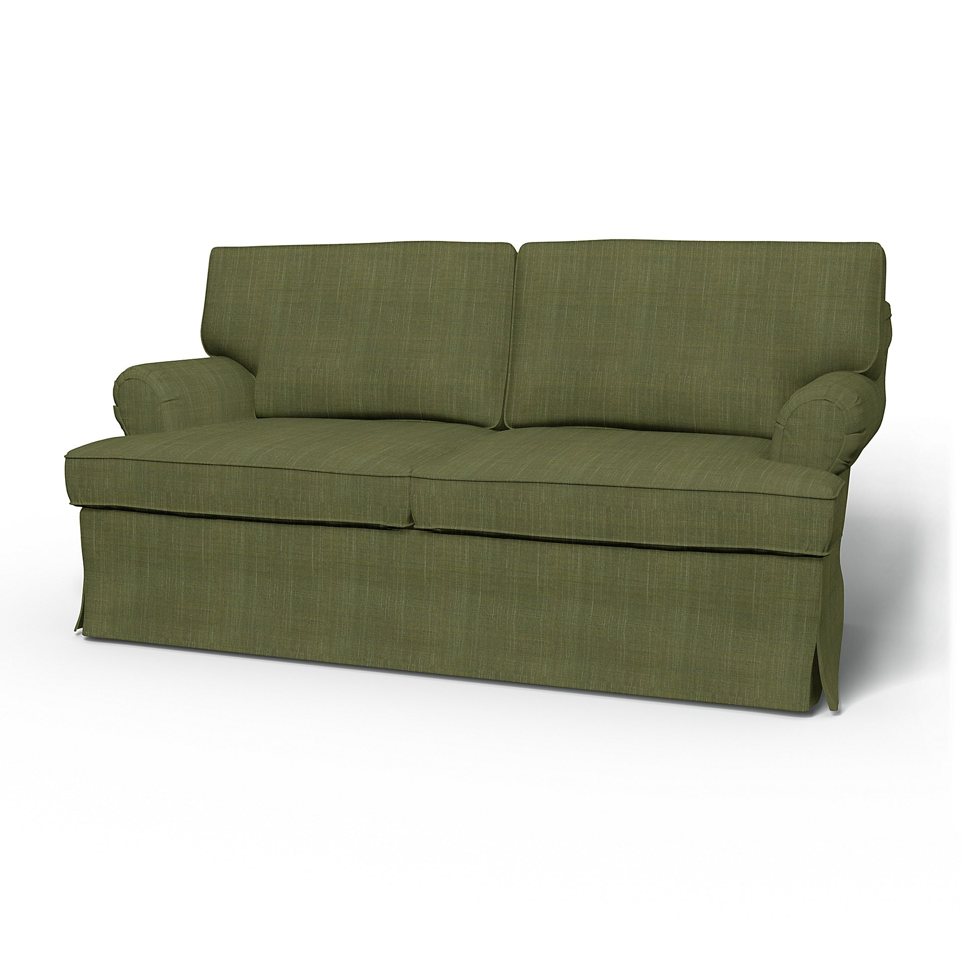 IKEA - Stockholm 2 Seater Sofa Cover (1994-2000), Moss Green, Boucle & Texture - Bemz