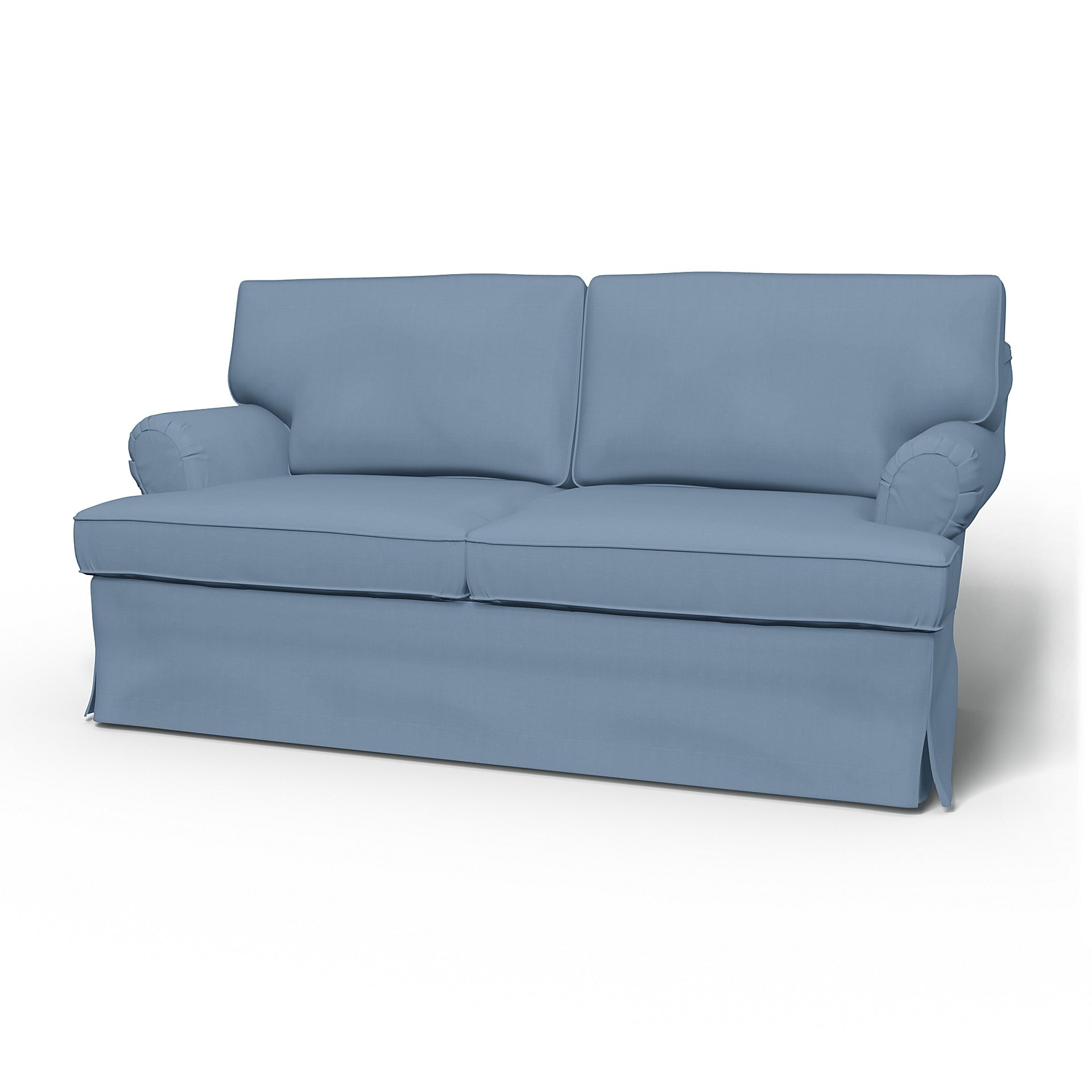 IKEA - Stockholm 2 Seater Sofa Cover (1994-2000), Dusty Blue, Cotton - Bemz