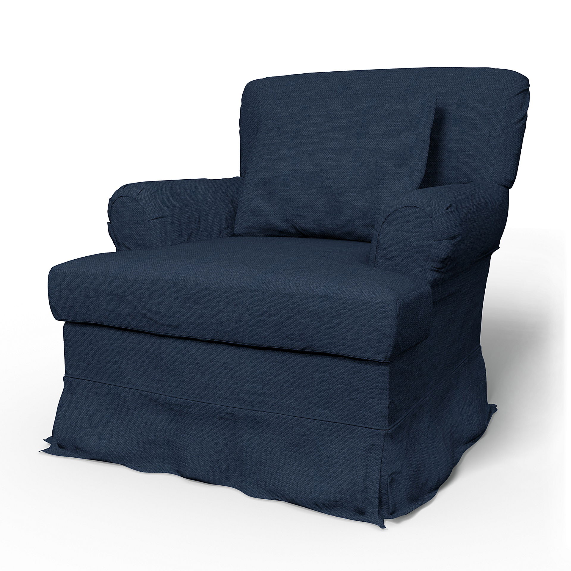 IKEA - Överdrag till Stockholm fåtölj (1994-2000), Navy Blue, Linne - Bemz