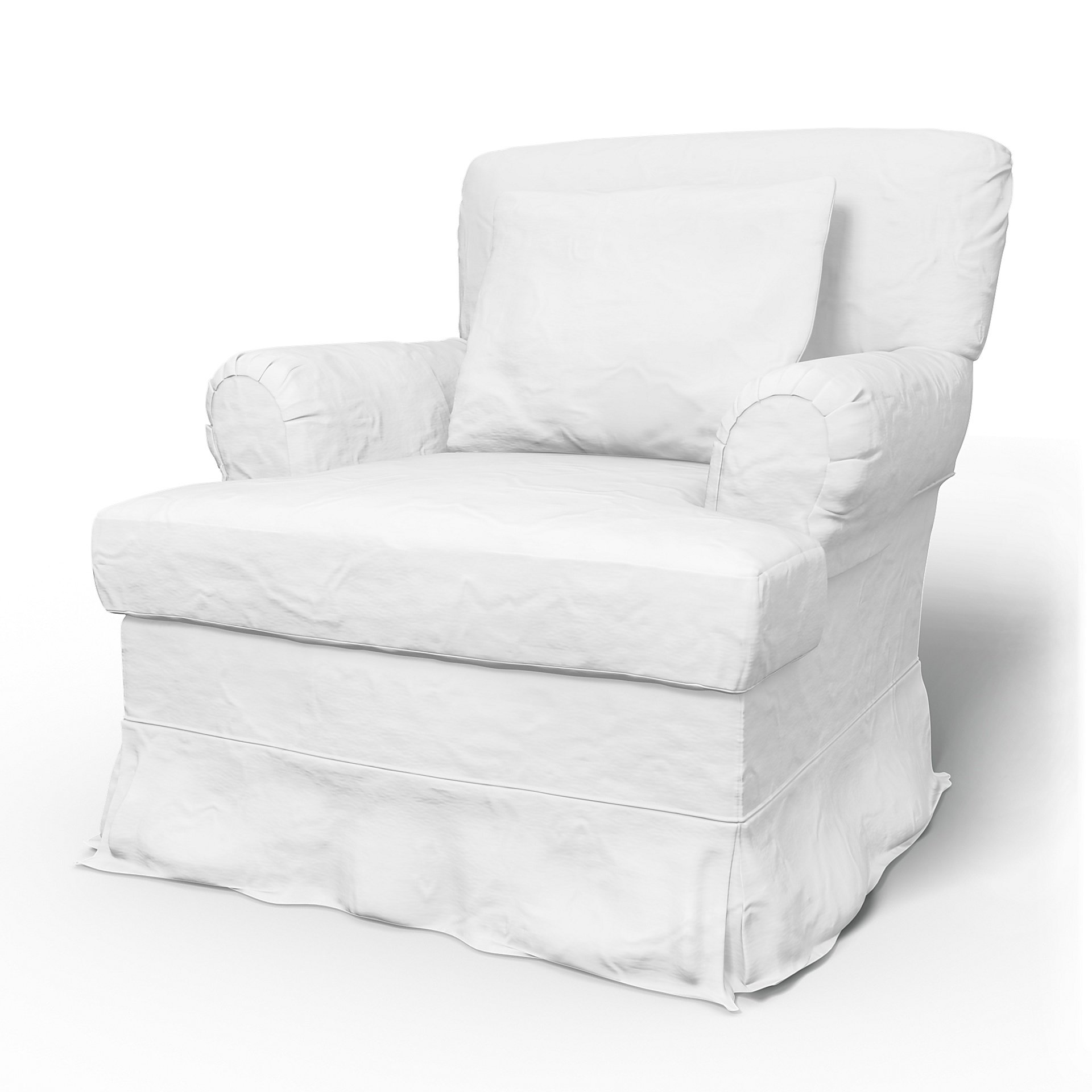 IKEA - Stockholm Armchair Cover (1994-2000), Absolute White, Linen - Bemz