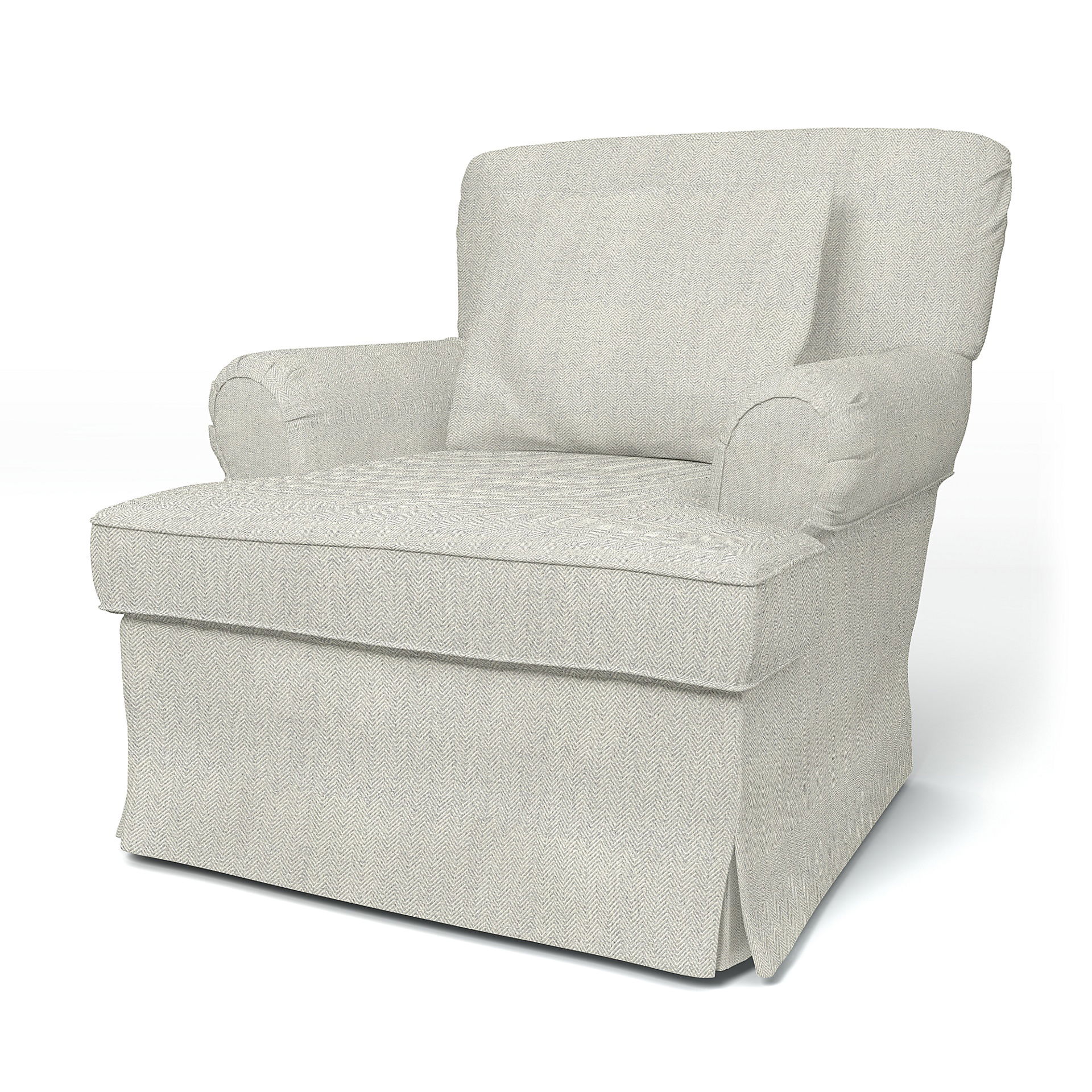IKEA - Stockholm Armchair Cover (1994-2000) Standard, Silver Grey, Cotton - Bemz