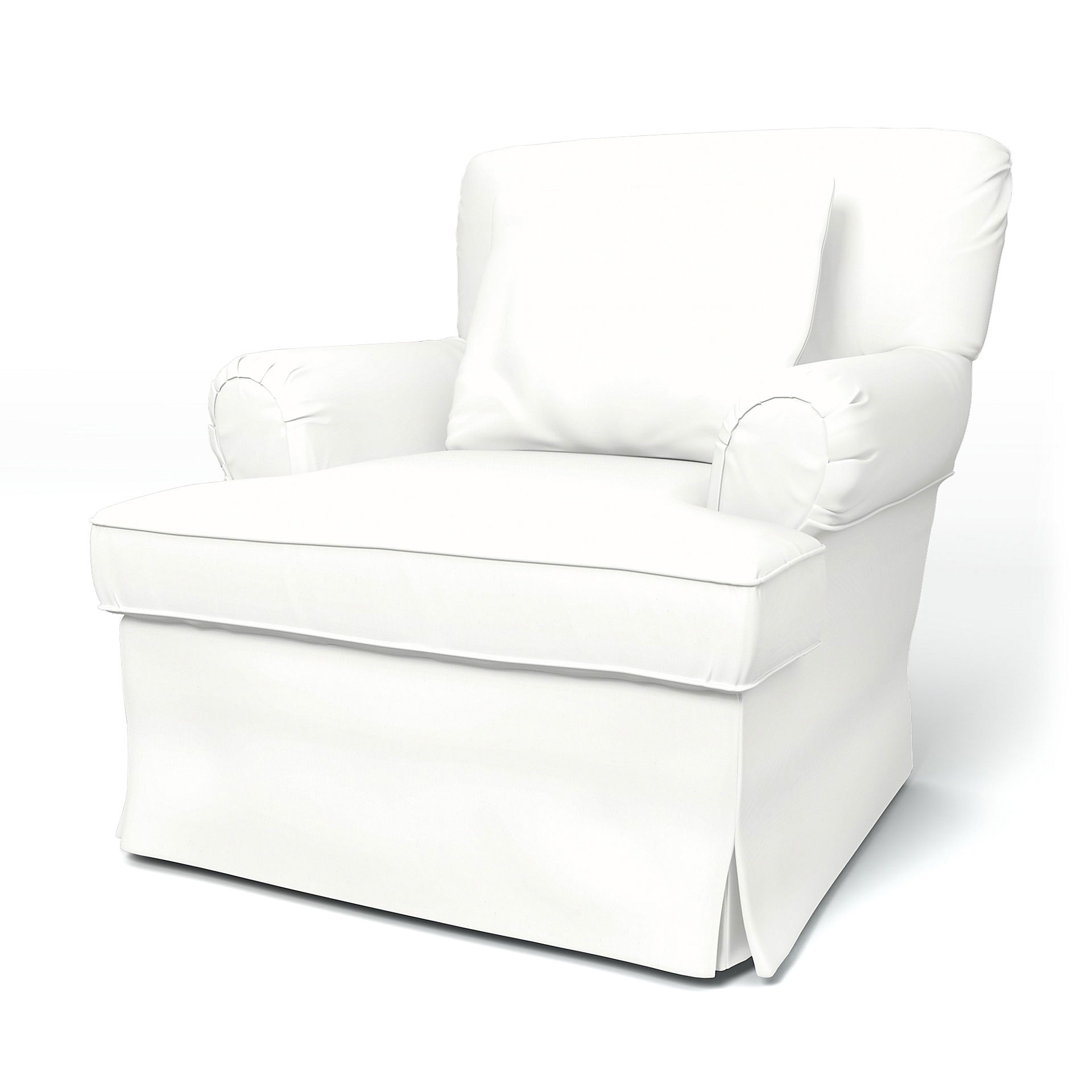 IKEA - Överdrag till Stockholm fåtölj (1994-2000) Standard, Absolute White, Linne - Bemz