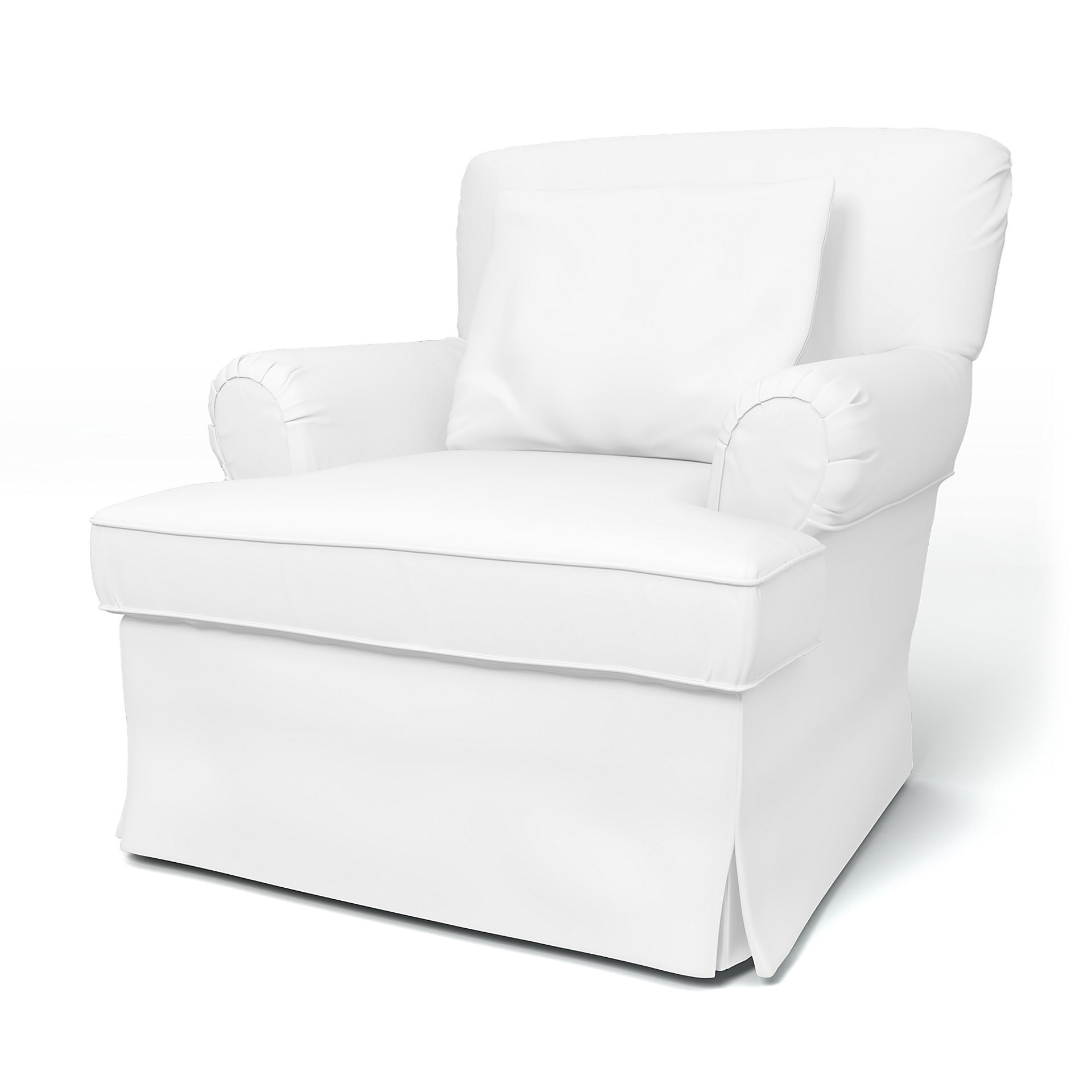 IKEA - Överdrag till Stockholm fåtölj (1994-2000) Standard, Absolute White, Linne - Bemz