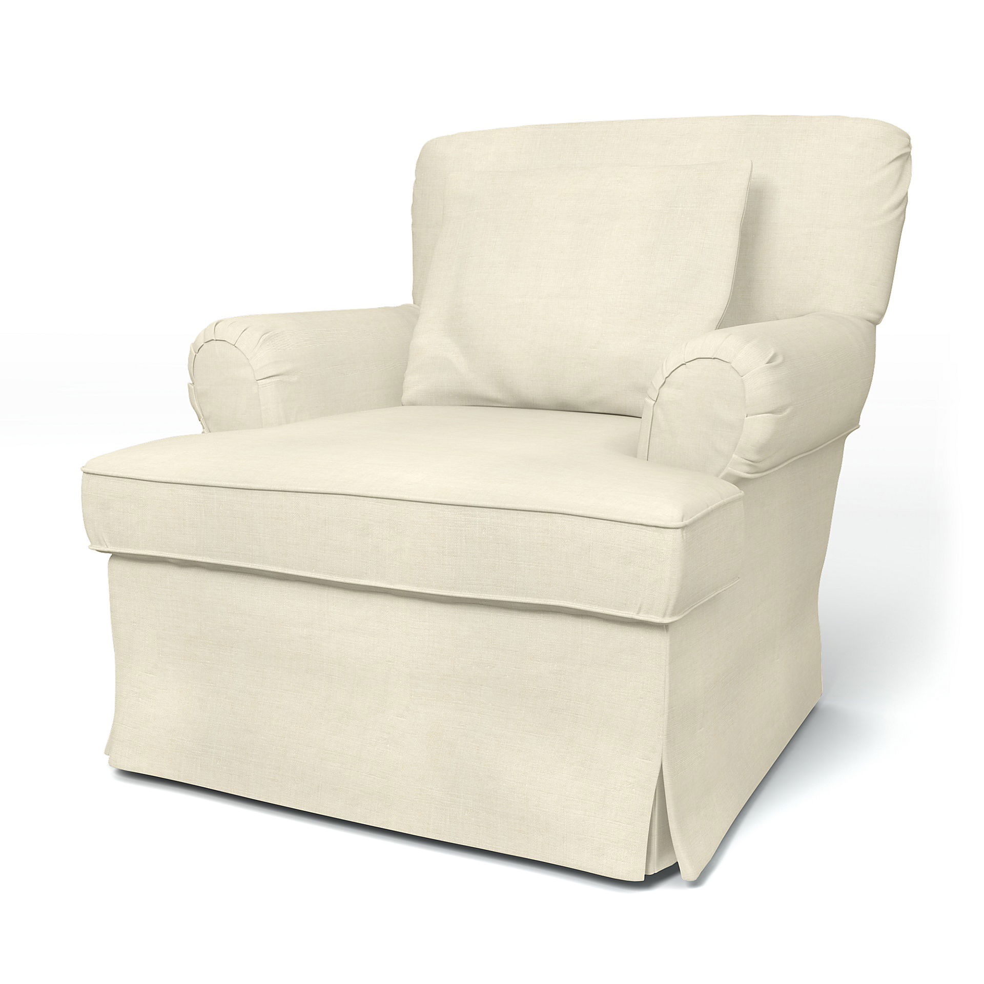 IKEA - Stockholm Armchair Cover (1994-2000) Small, White, Linen - Bemz