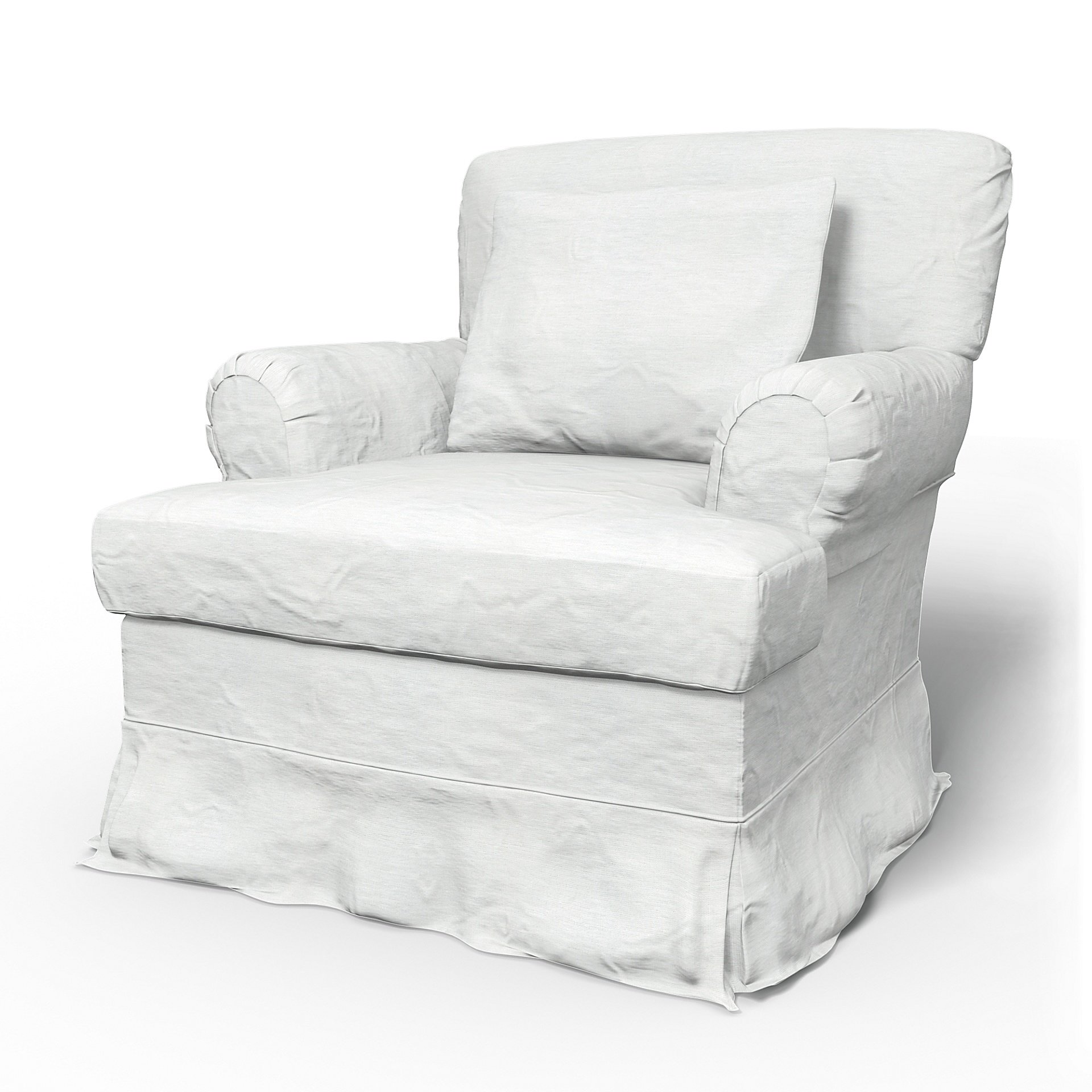 IKEA - Stockholm Armchair Cover (1994-2000) Small Loose Fit, White, Linen - Bemz