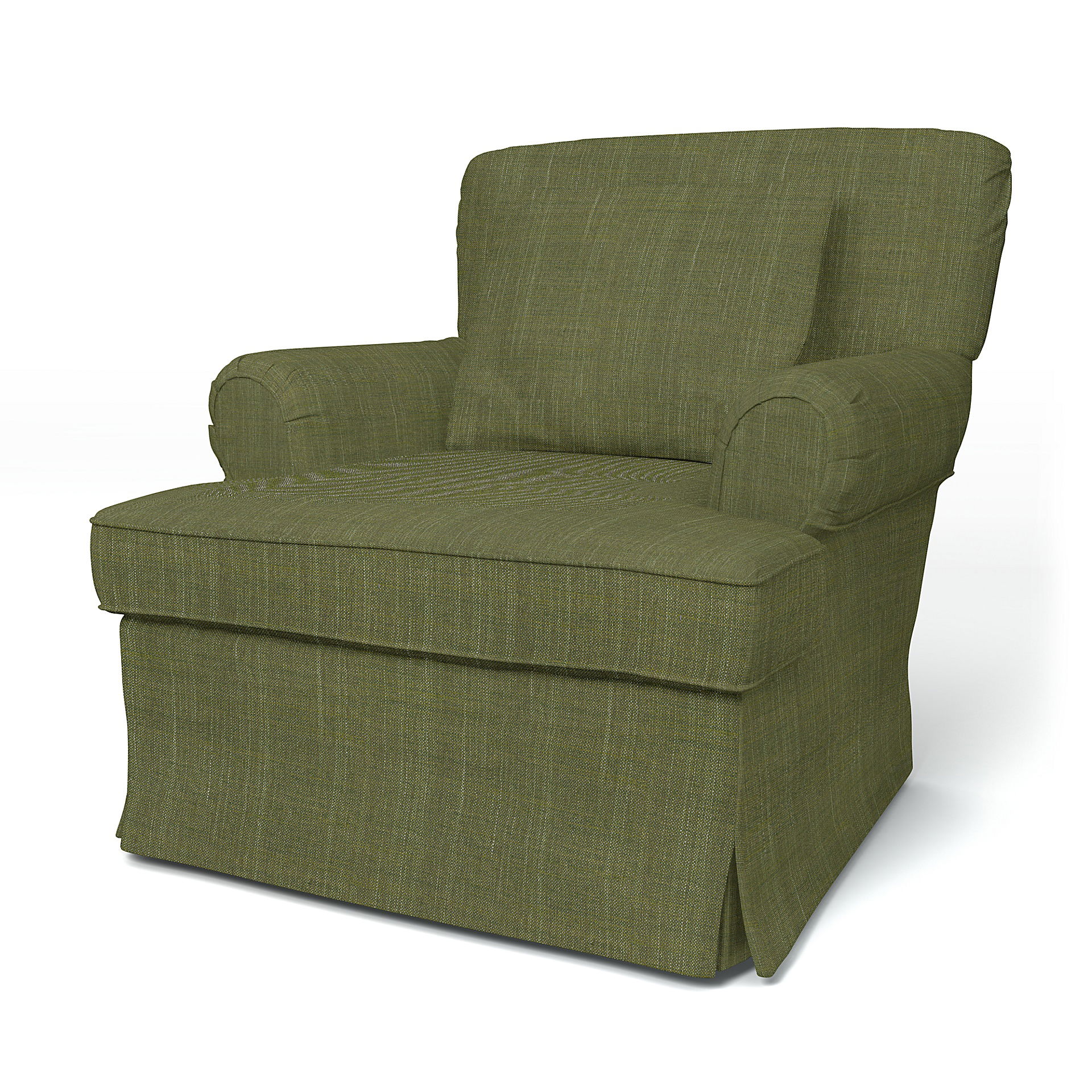 IKEA - Stockholm Armchair Cover (1994-2000) Small, Moss Green, Bouclé & Texture - Bemz