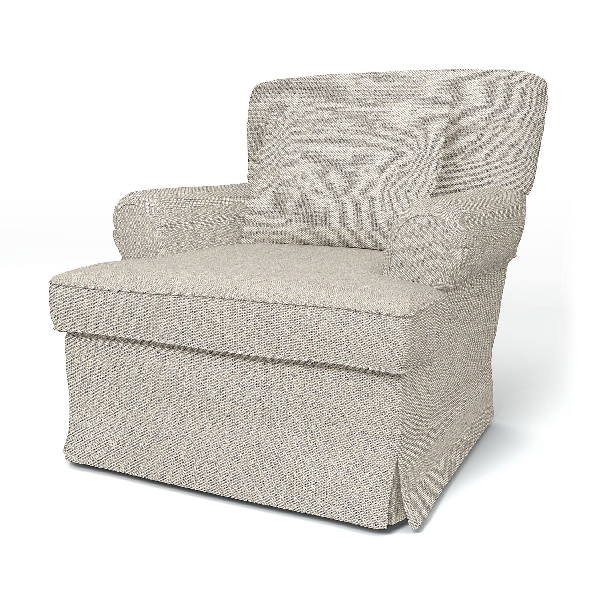 IKEA - Stockholm Armchair Cover (1994-2000) Small, Silver Grey, Cotton - Bemz